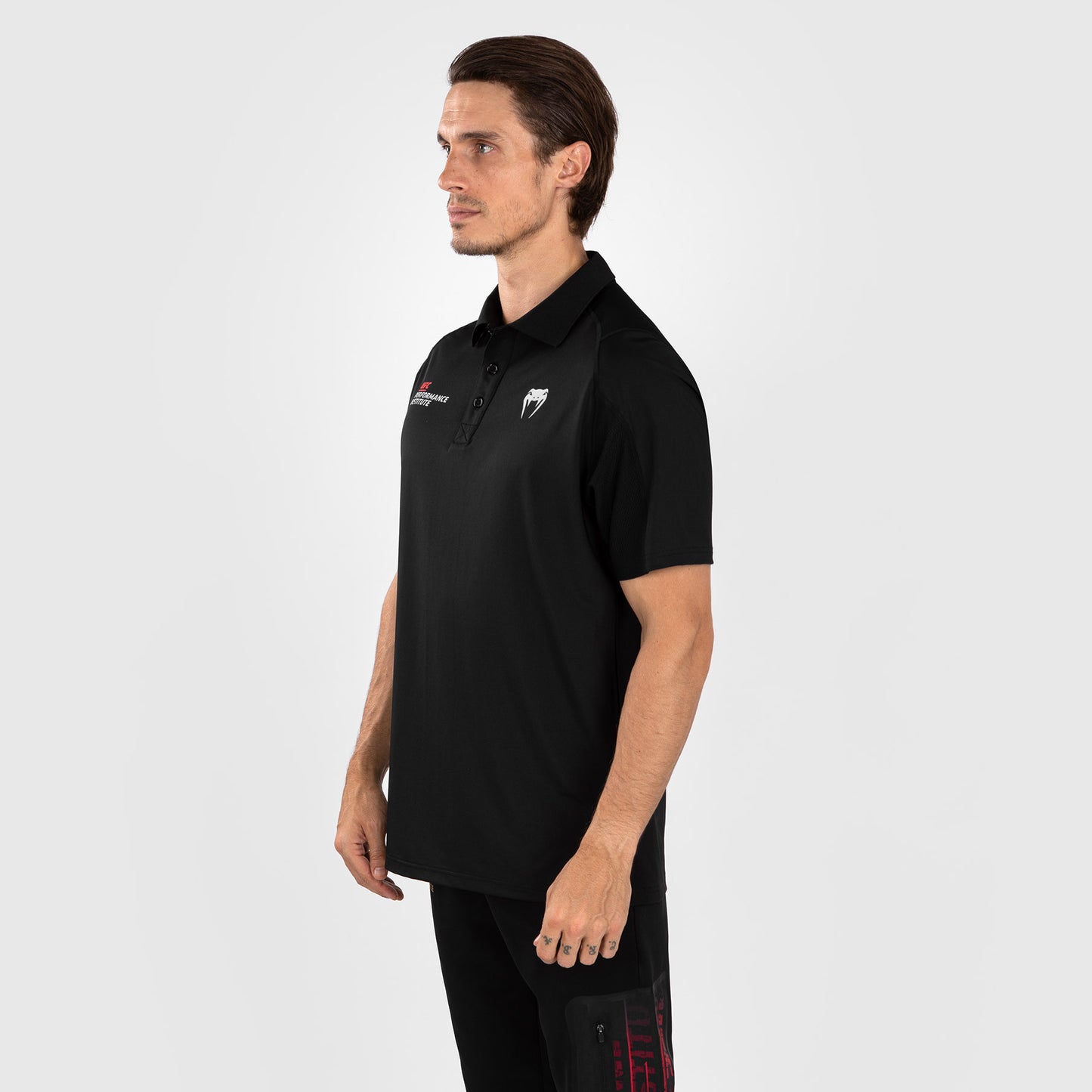 UFC Venum Performance Institute 2.0 Poloshirt für Männer - Schwarz/Rot