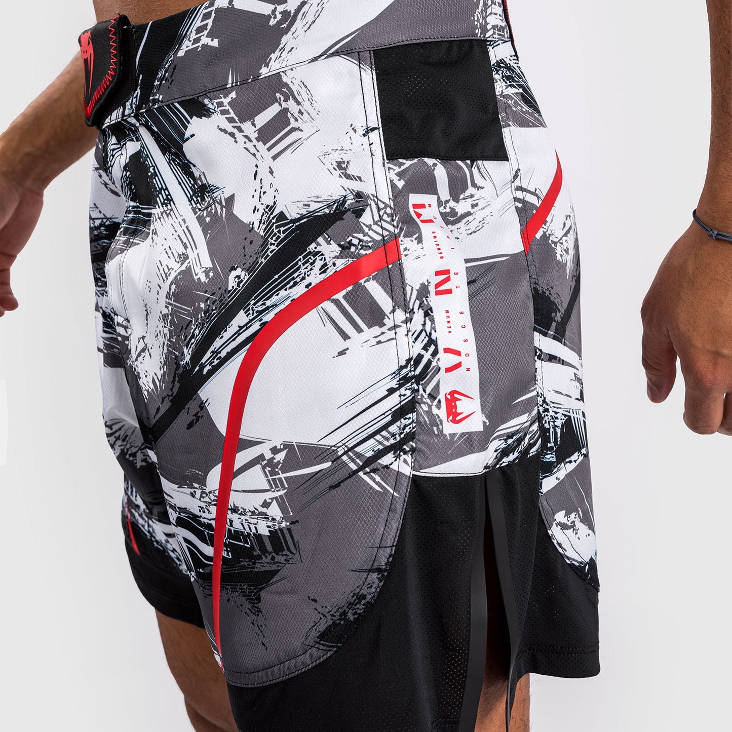 Venum Electron 3.0 Fight Shorts - Grau/Rot