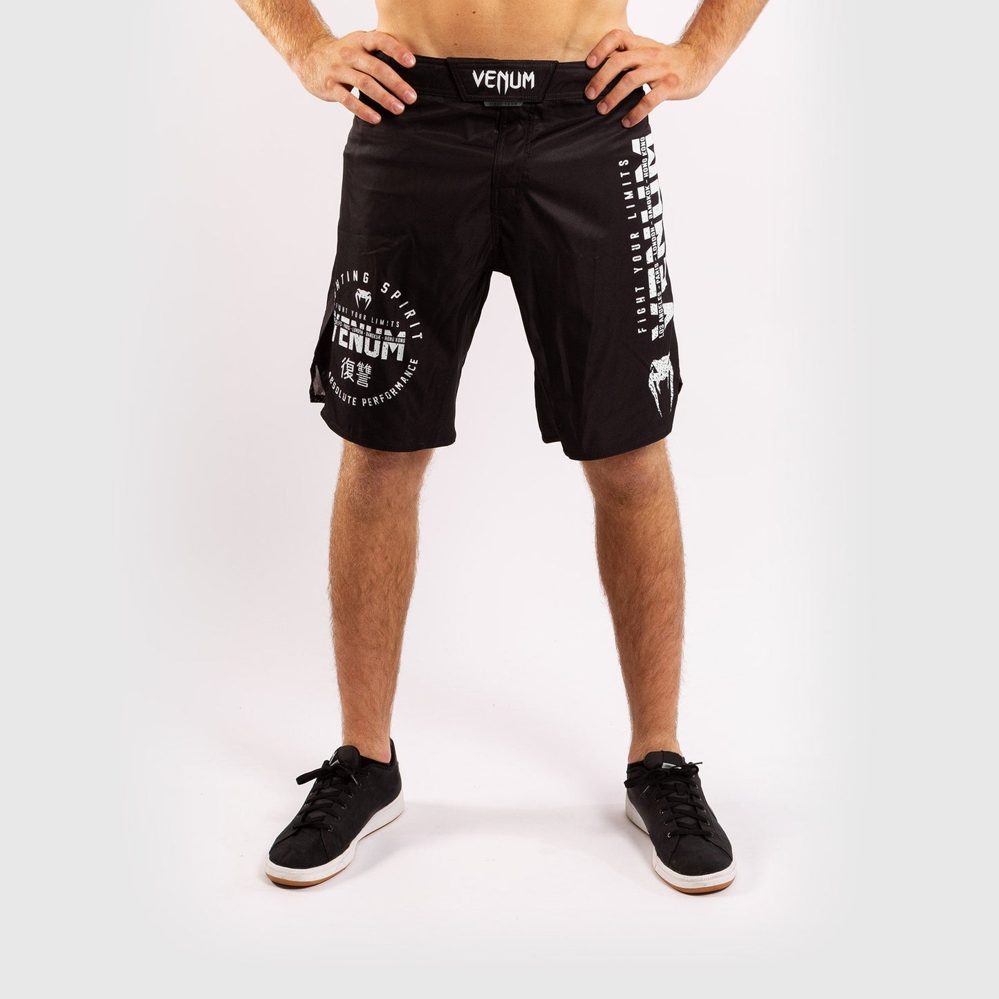 Venum Signature Kampfshort - Schwarz/Weiß