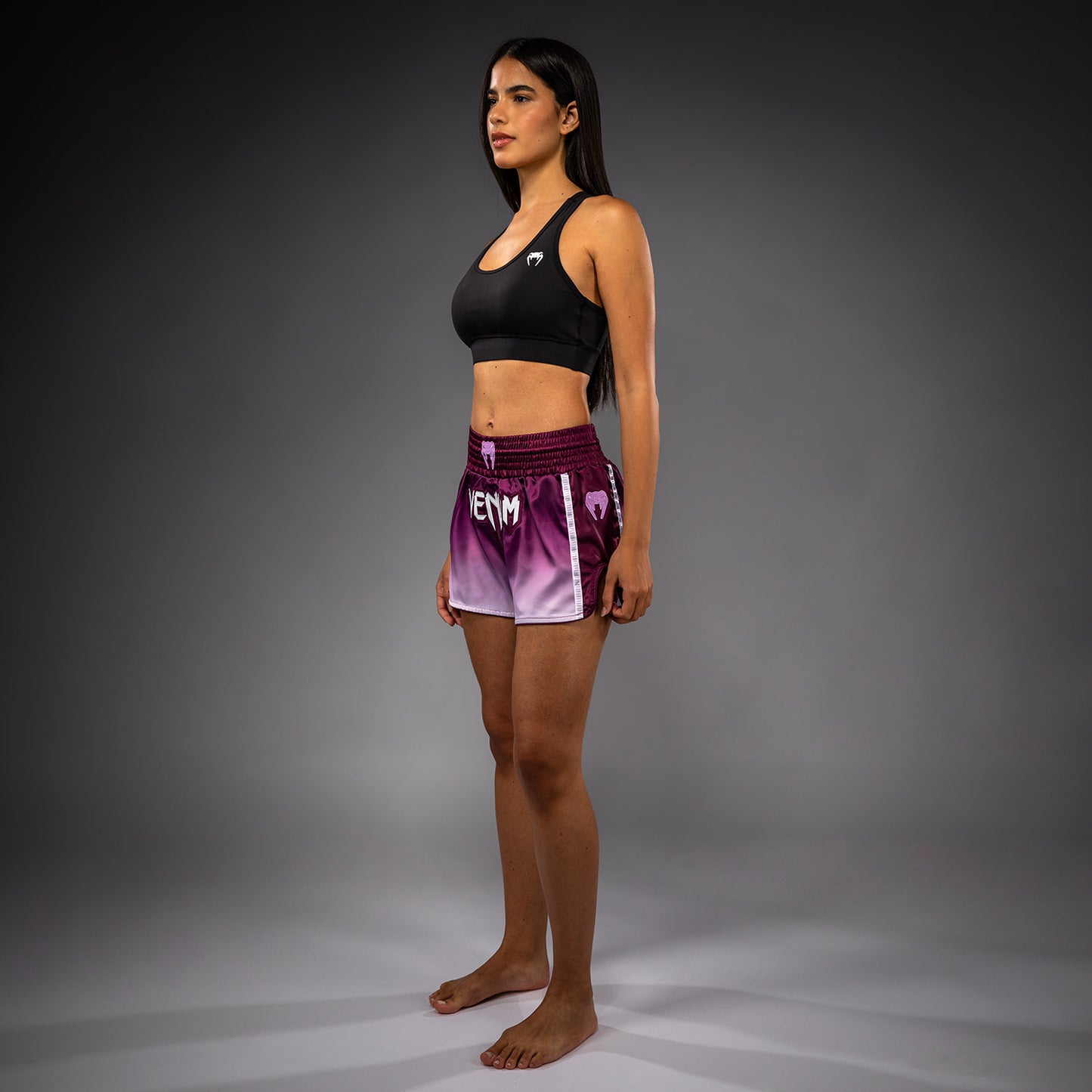 Venum Iris Muay Thai Shorts – Pflaume/Weiß