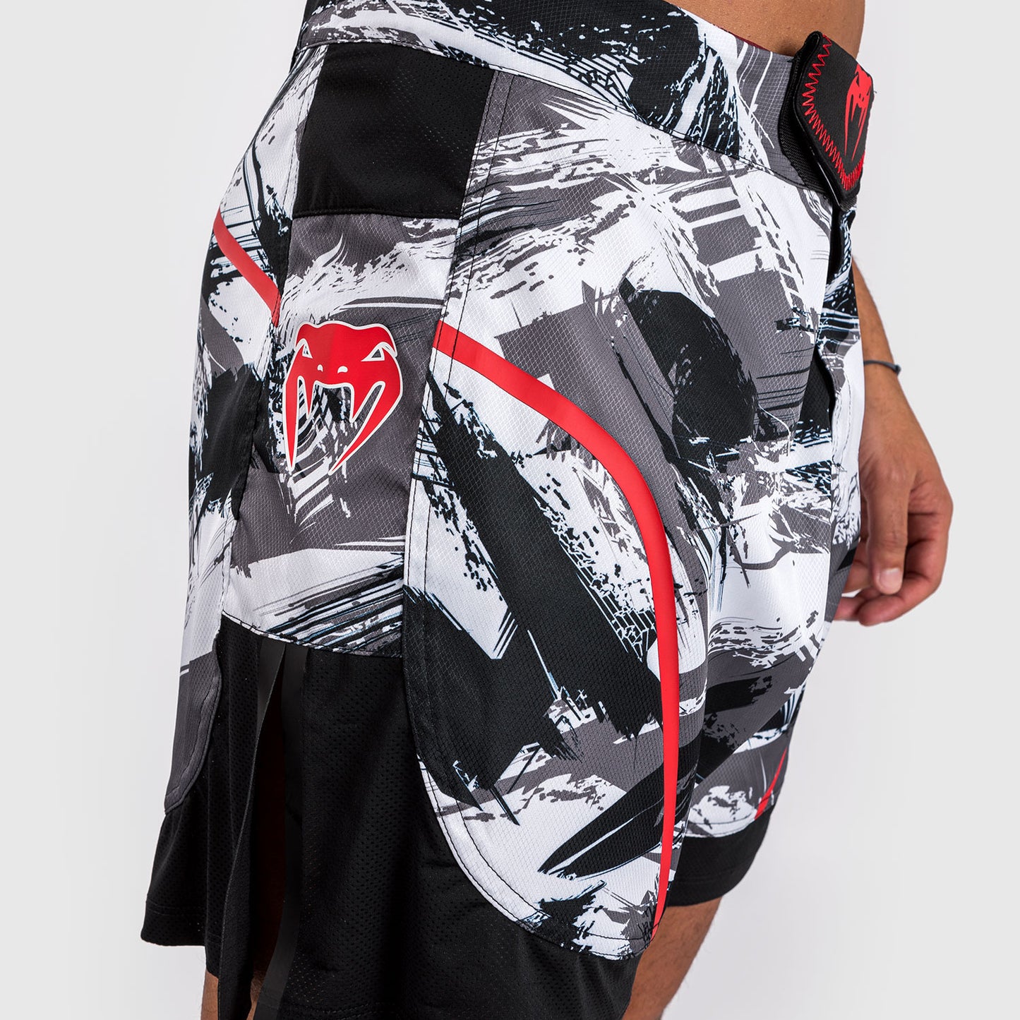 Venum Electron 3.0 Fight Shorts - Grau/Rot