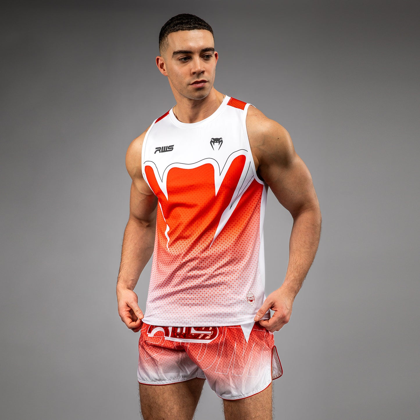 Venum x RWS 2.0 Men’s Dry-Tech Tank Top – Weiß/Rot