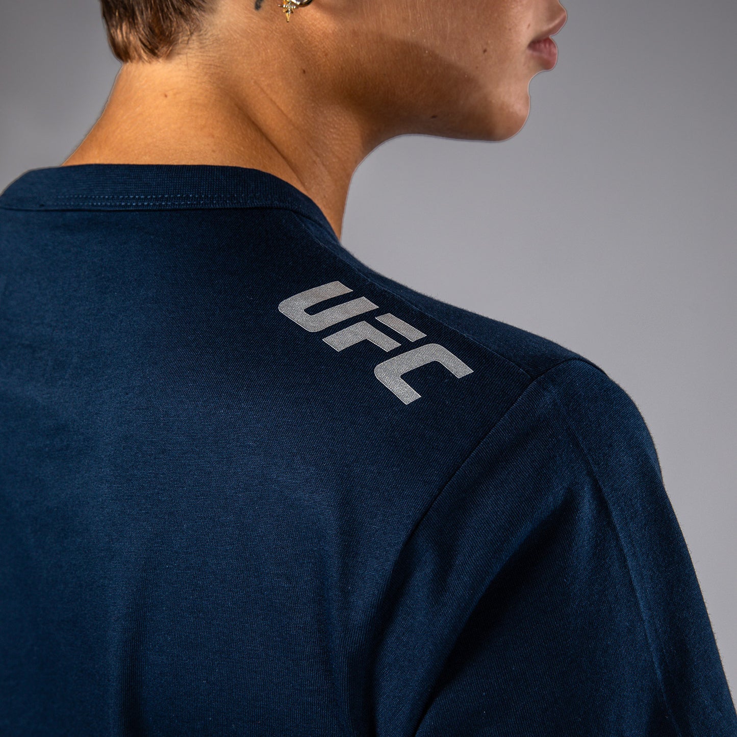 UFC Fusion by Venum Fight Week Damen Kurzarm Baumwoll T-Shirt - Solid Ozeanisches Blau