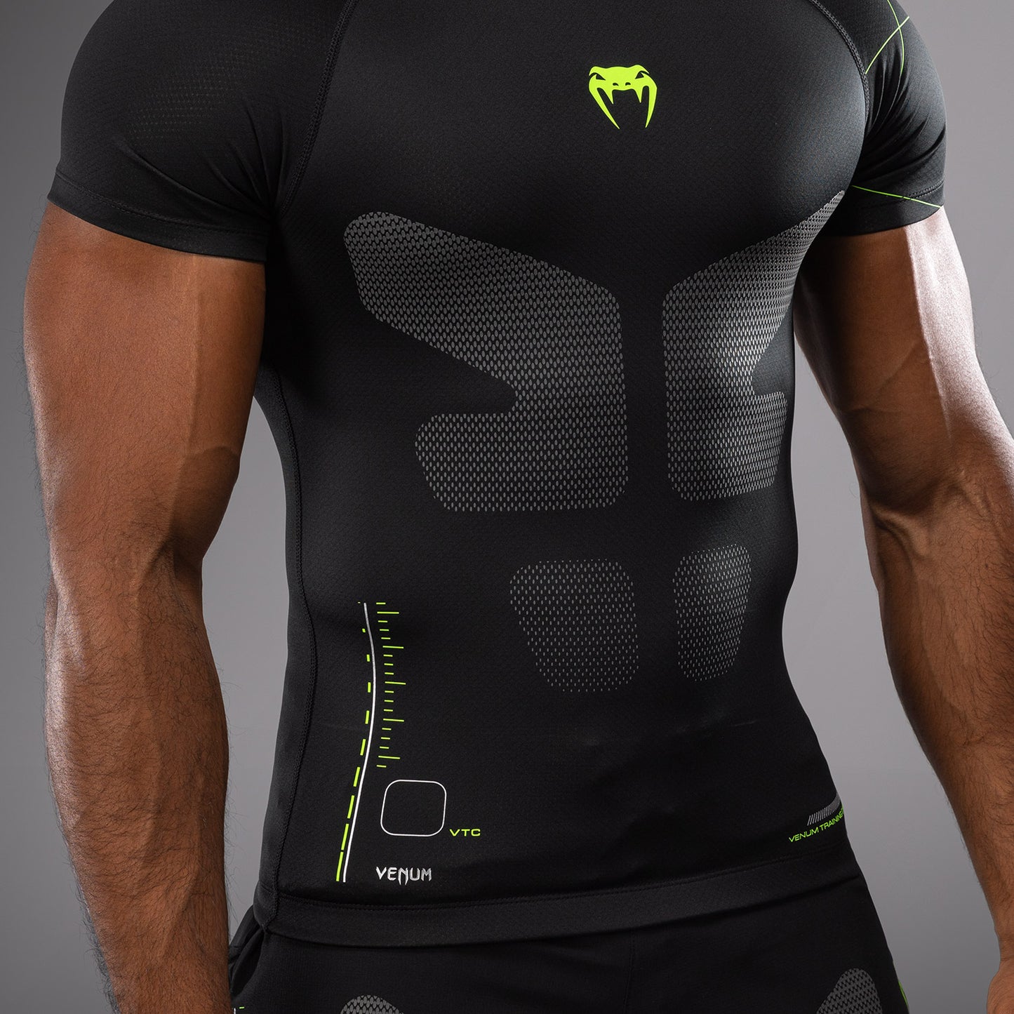 Venum Training Camp 4.0 Kurzärmeliger Rashguard - Schwarz/Neongrün