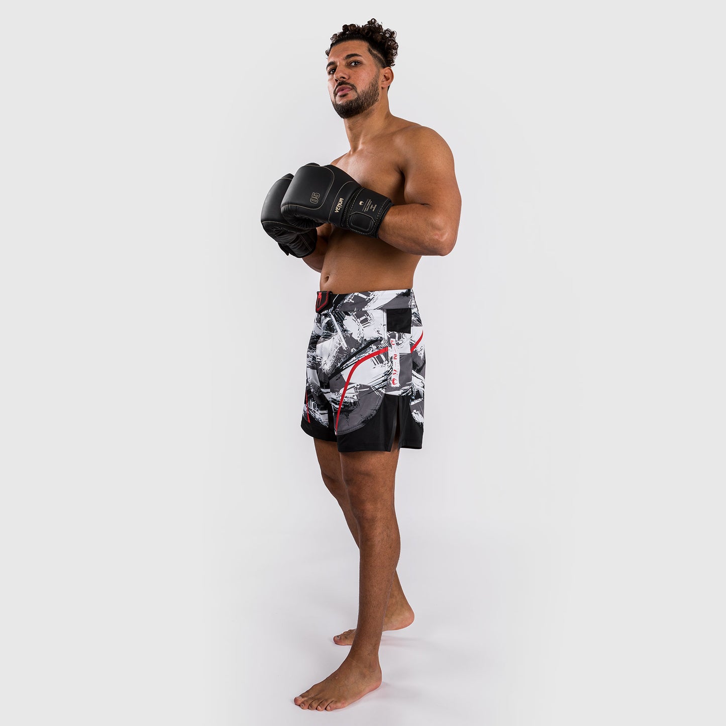 Venum Electron 3.0 Fight Shorts - Grau/Rot