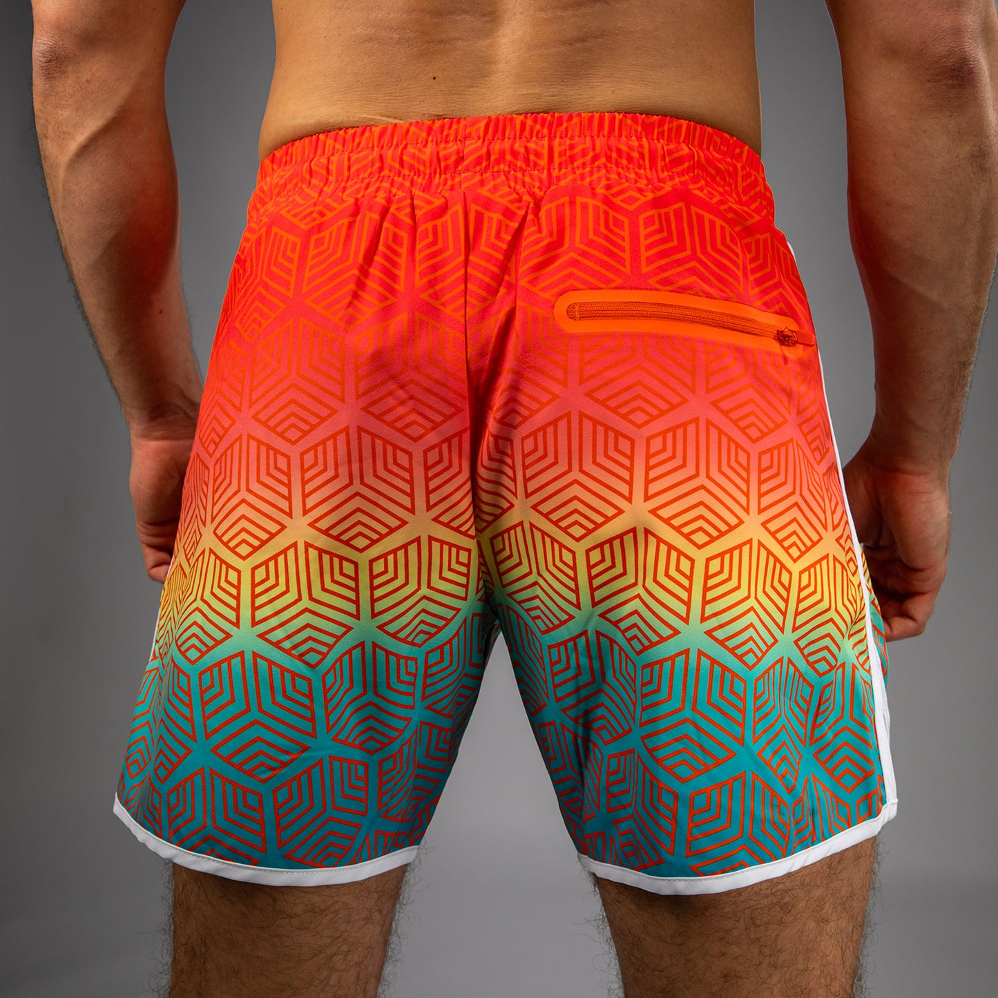 Venum Octane Boardshorts - Sunset Orange/Himmelblau