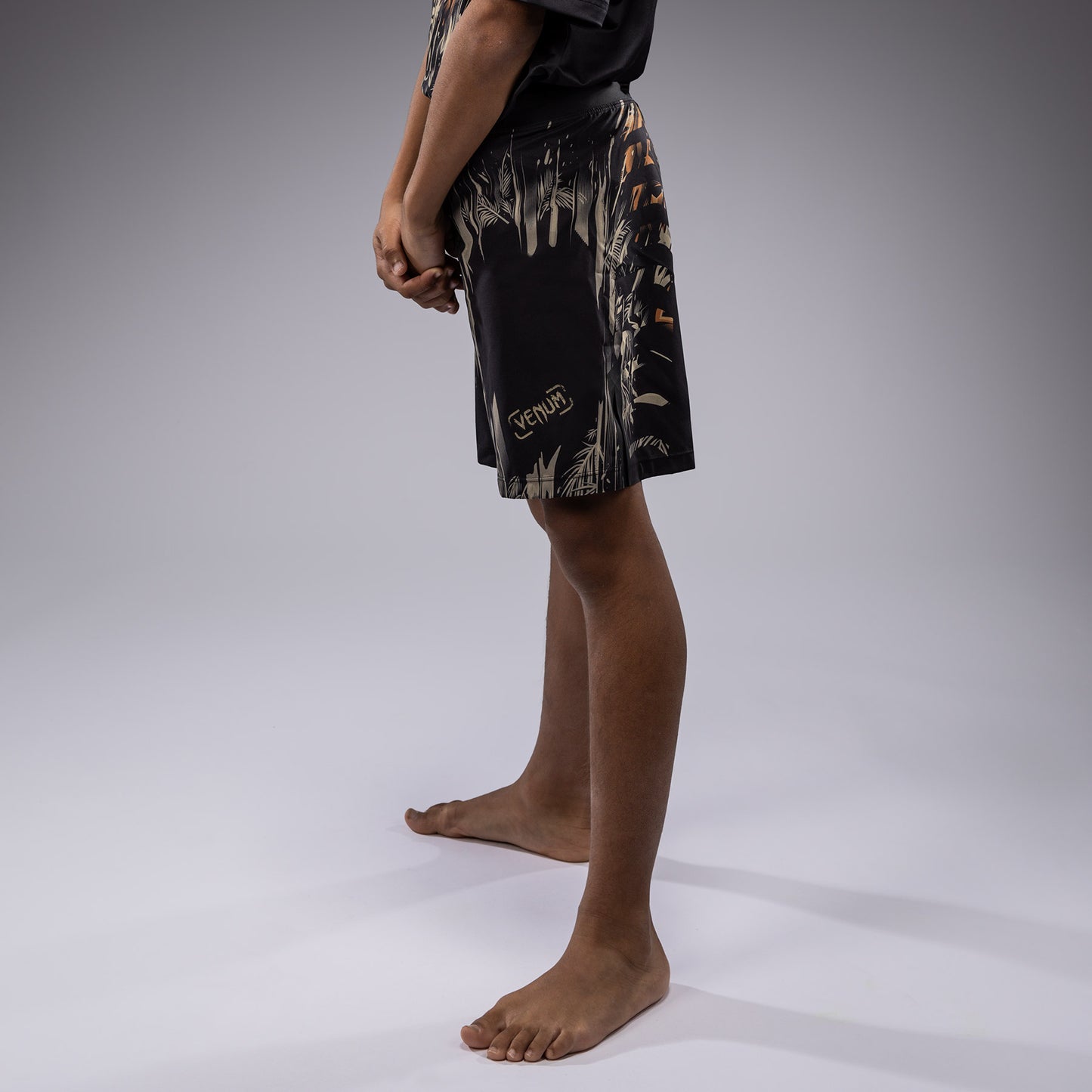 Venum Tiger Kinder Kampfshorts - Schwarz/Neonorange