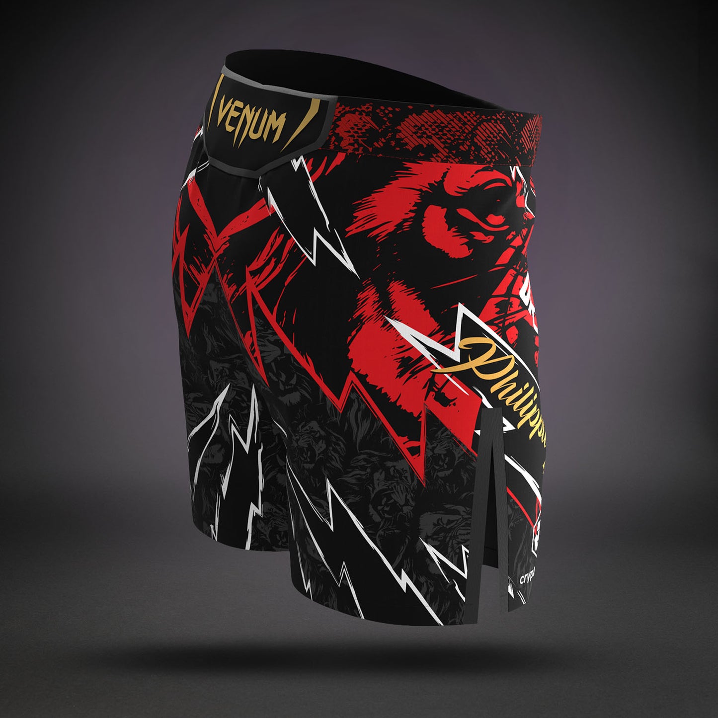 UFC Unrivaled by Venum Jon Jones Herren Short Fit Fight Short - Rot