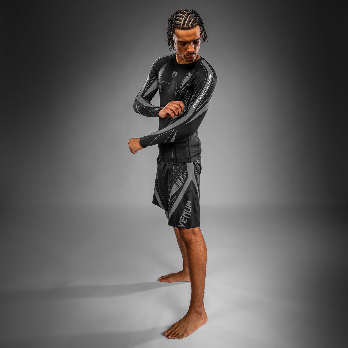 Venum Amazonia Reborn Langarm-Rashguard - Schwarz/Grau