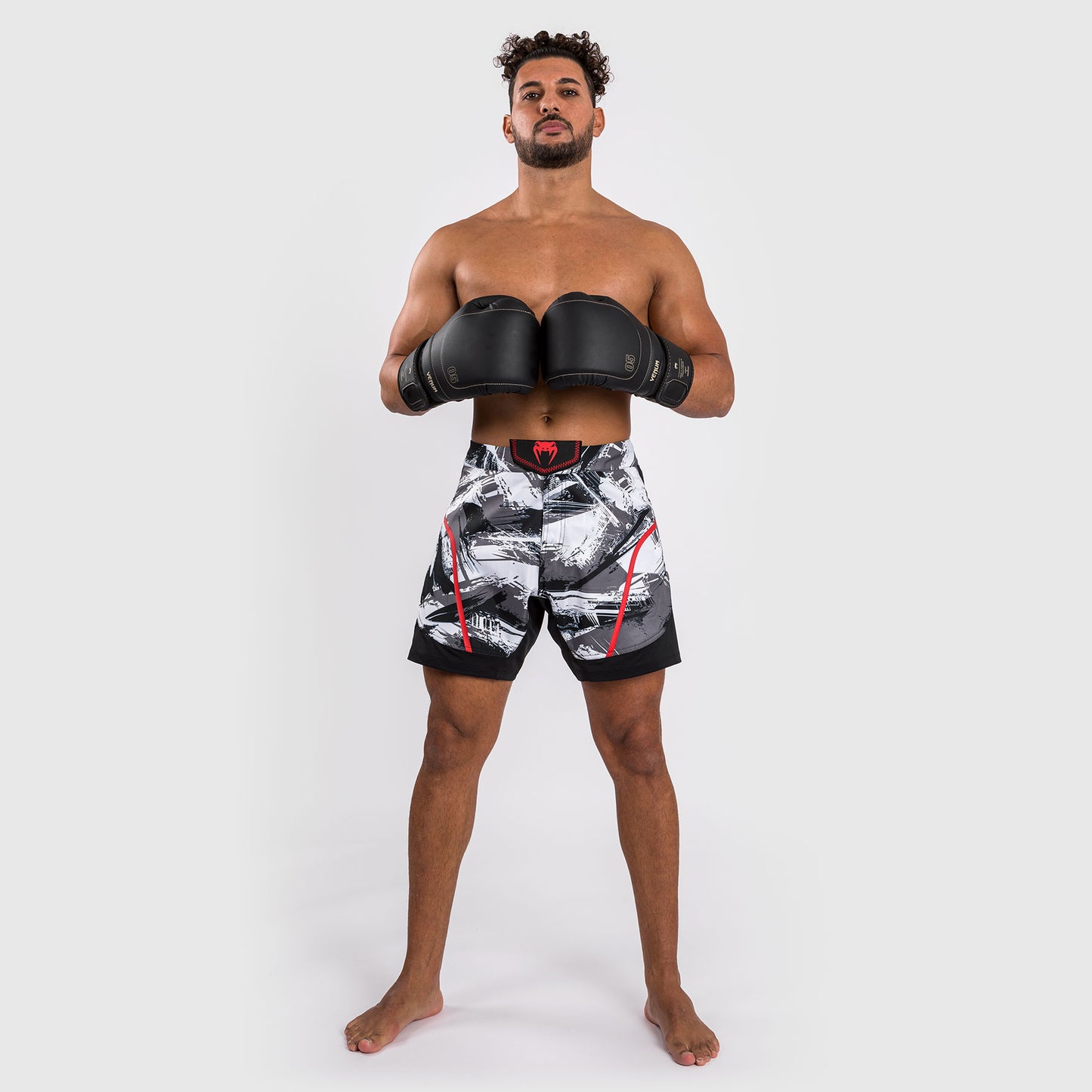 Venum Electron 3.0 Fight Shorts - Grau/Rot