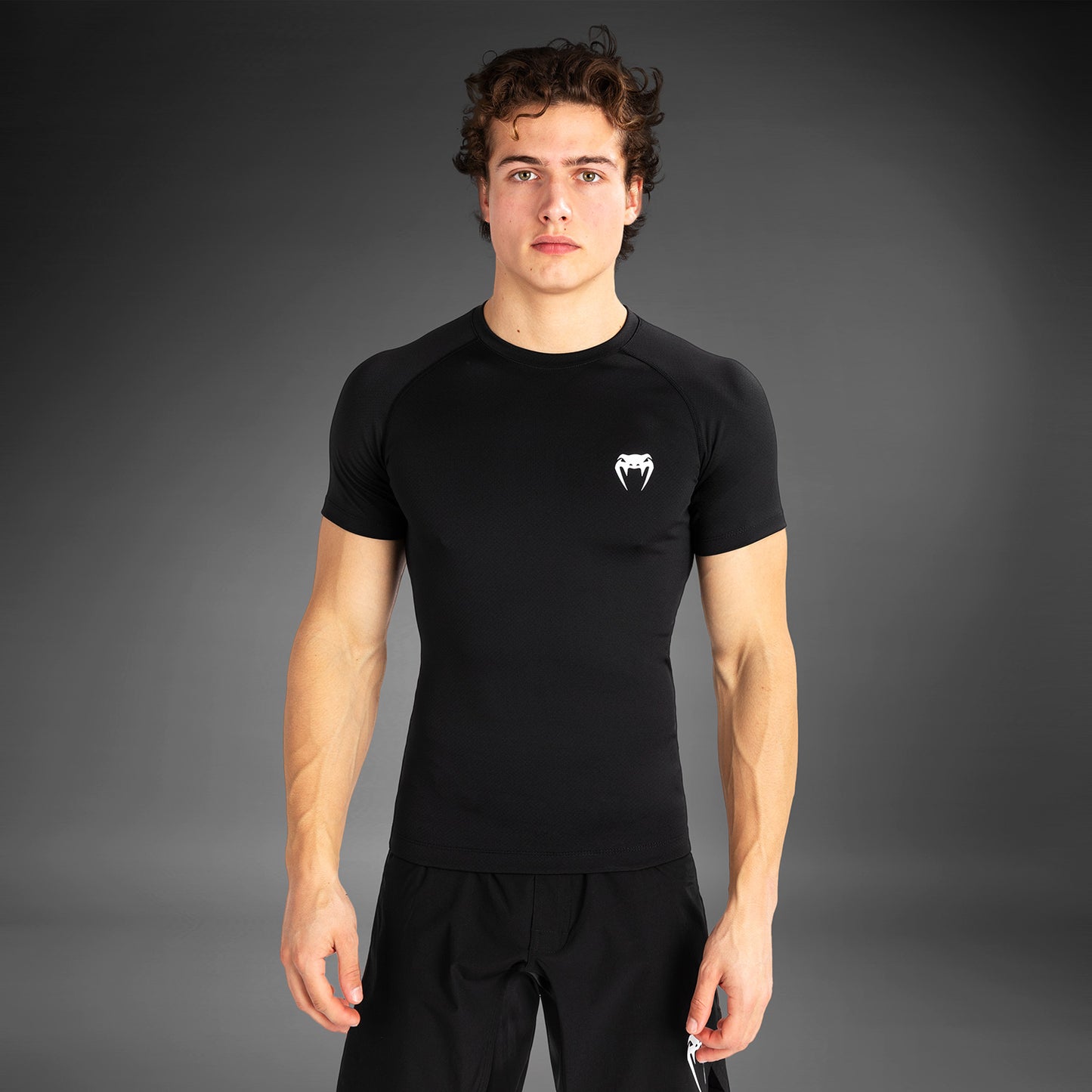 Venum Contender Herren Kurzarm Rashguard - Schwarz/Weiß