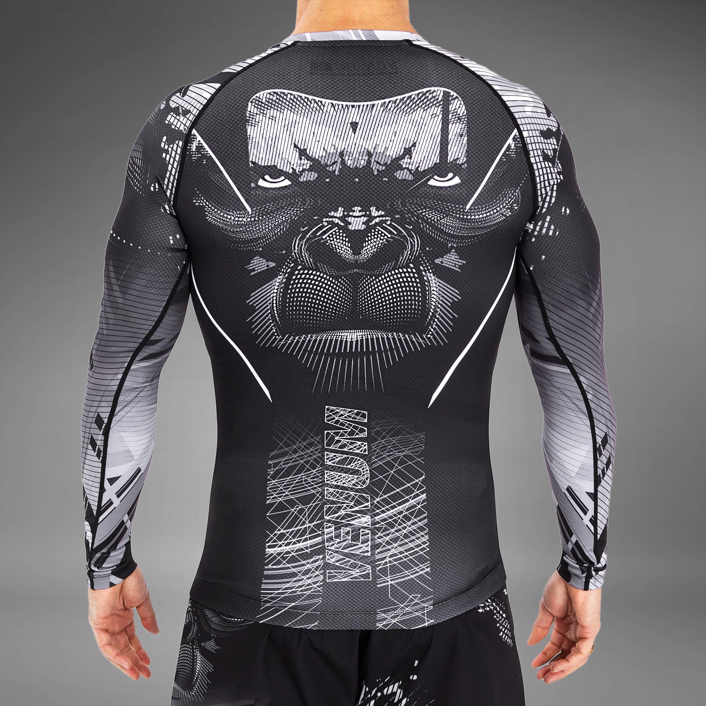 Venum Gorilla Dschungel Rashguard Langarm - Schwarz/Weiß