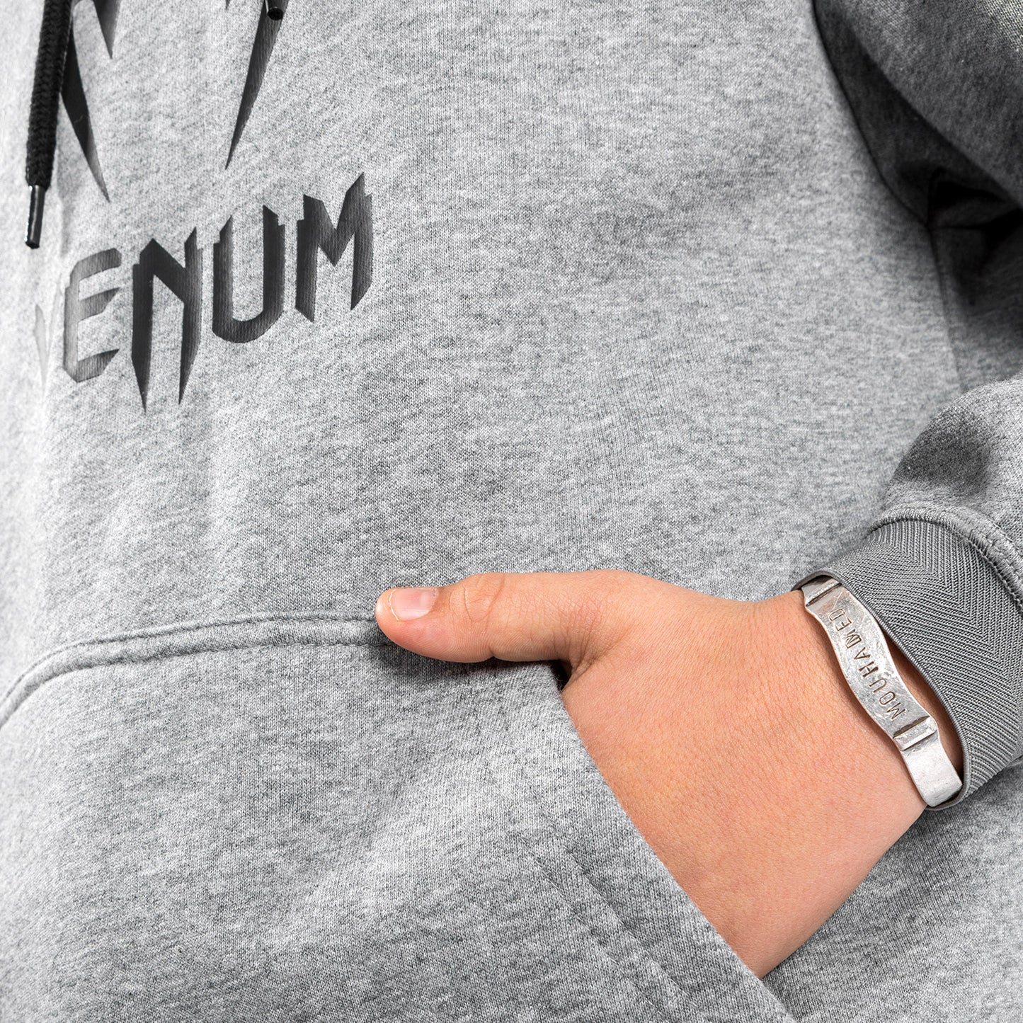 Venum Classic Hoodie – Für Kinder – Hellgrau Meliert