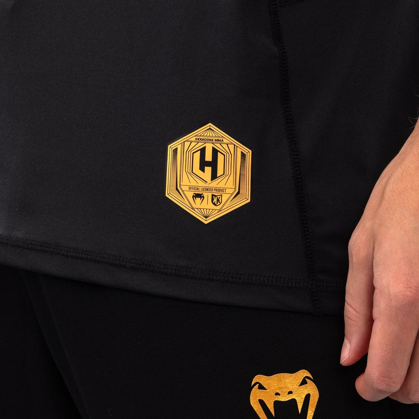 Foot Korner x Venum Hexagon MMA T-Shirt - Schwarz/Silber