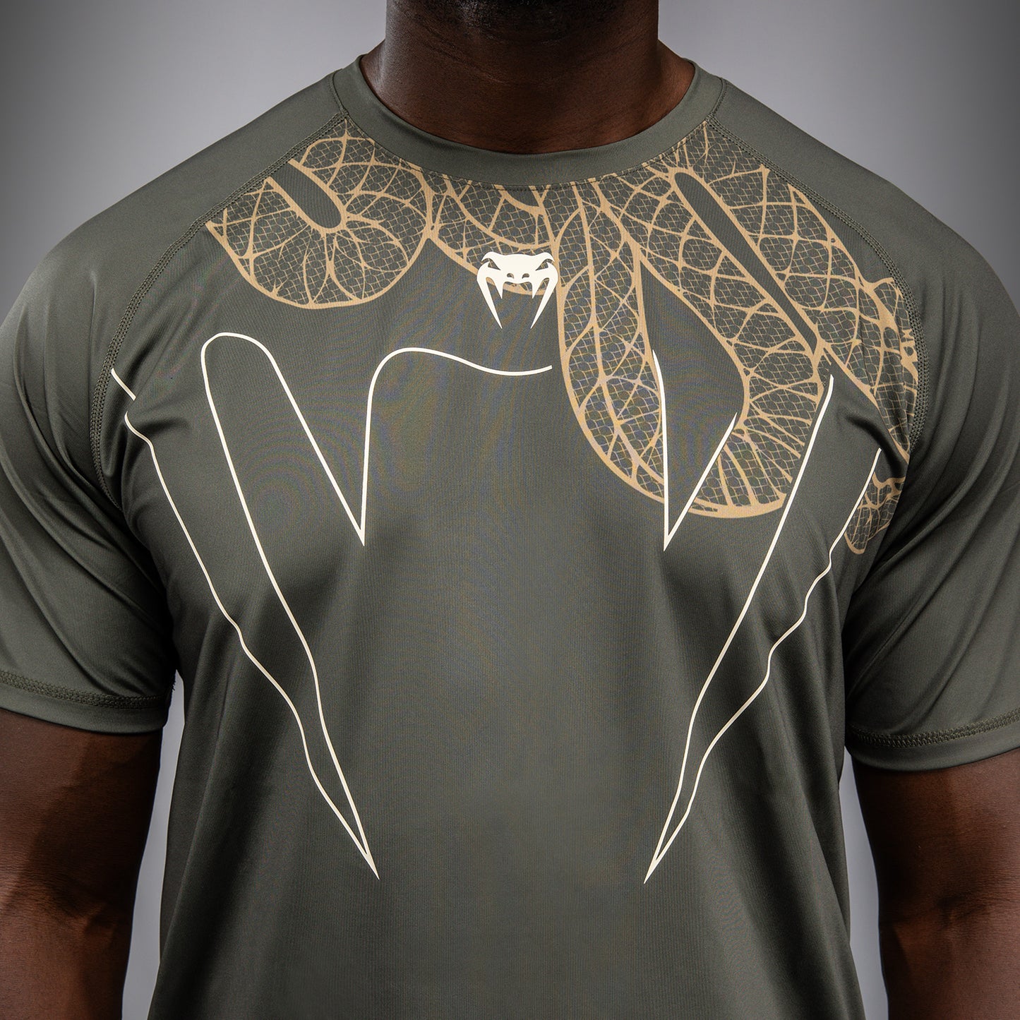 Venum Serpenti Dry Tech T-Shirt – Khaki/Bronze/Ivory