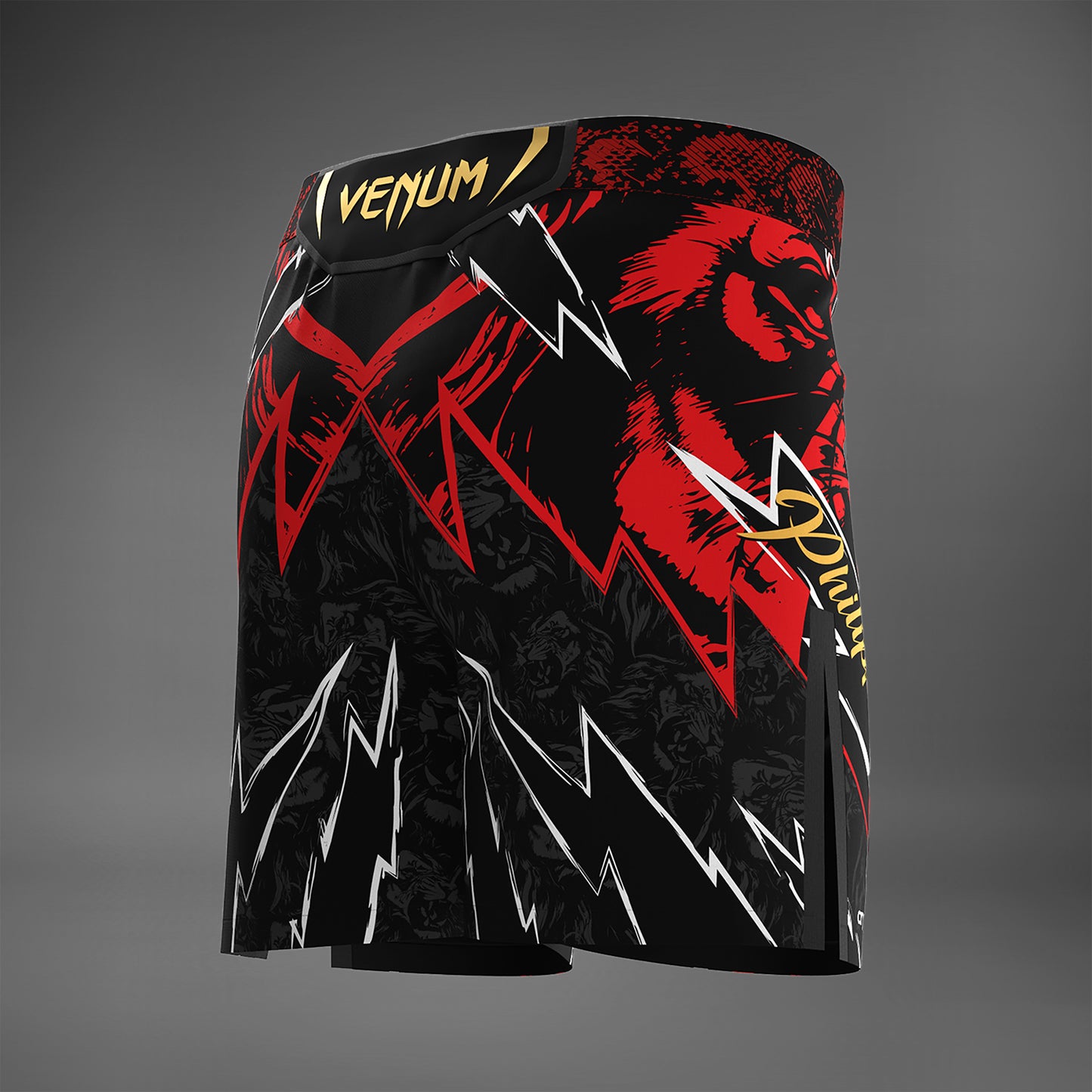UFC Unrivaled by Venum Jon Jones Herren Short Fit Fight Short - Rot