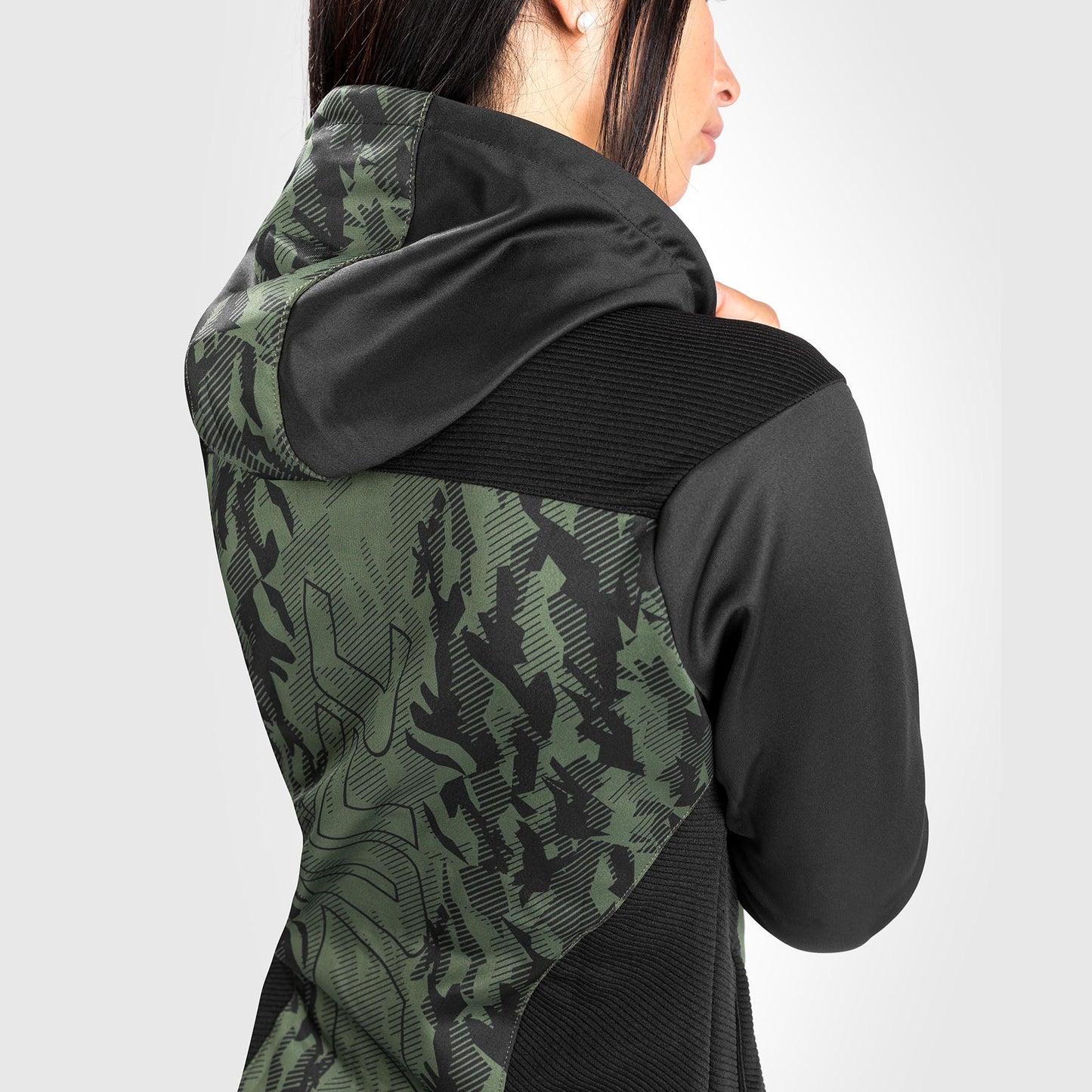 UFC Venum Authentic Fight Week Damen Hoodie mit Reißverschluss - Khaki