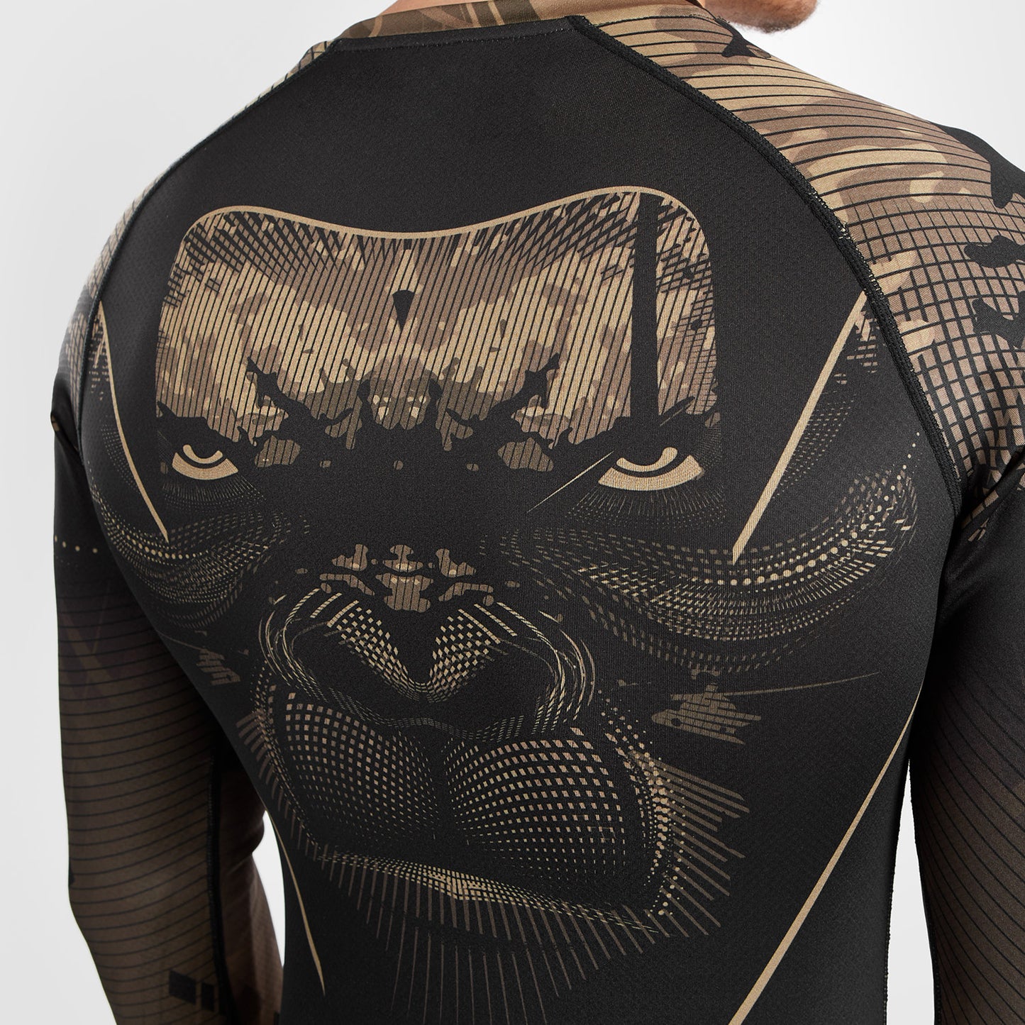 Venum Gorilla Jungle Rashguard Langarm - Schwarz/Sand