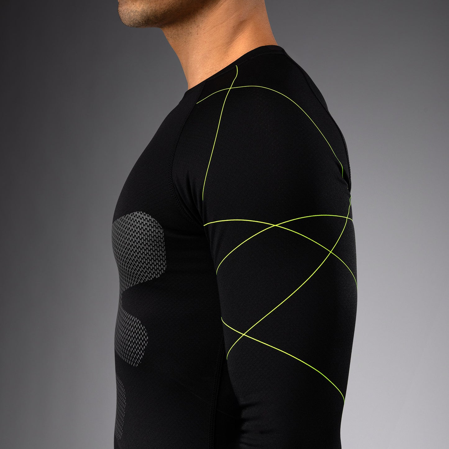 Venum Training Camp 4.0 Langarm Rashguard - Schwarz/Neongrün