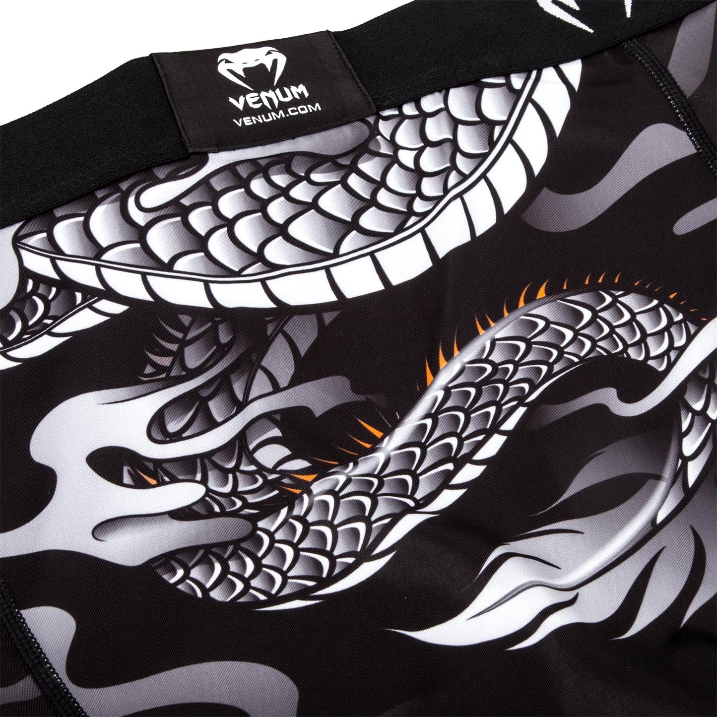 Venum Dragon's Flight Kompressionshose - Schwarz/Weiß