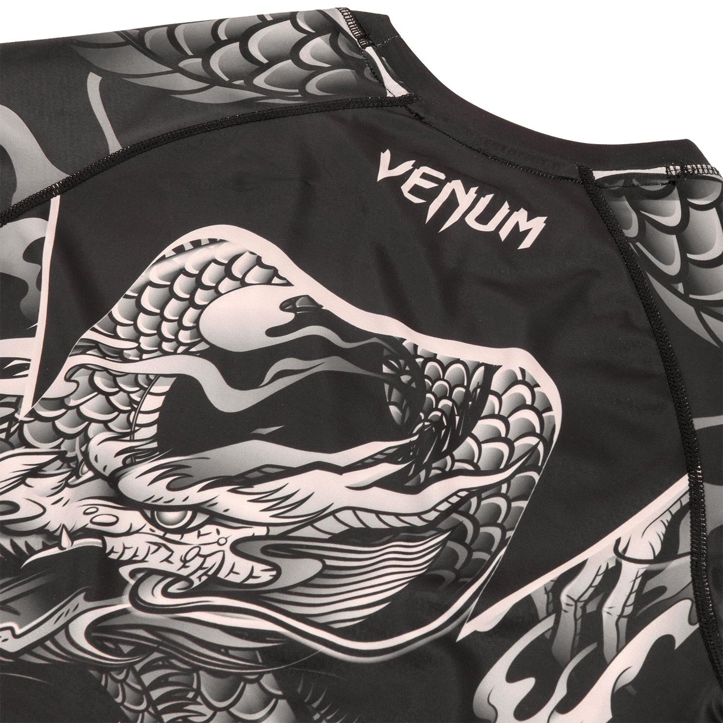 Venum Dragon's Rashguard - Langarm - Schwarz/Sand