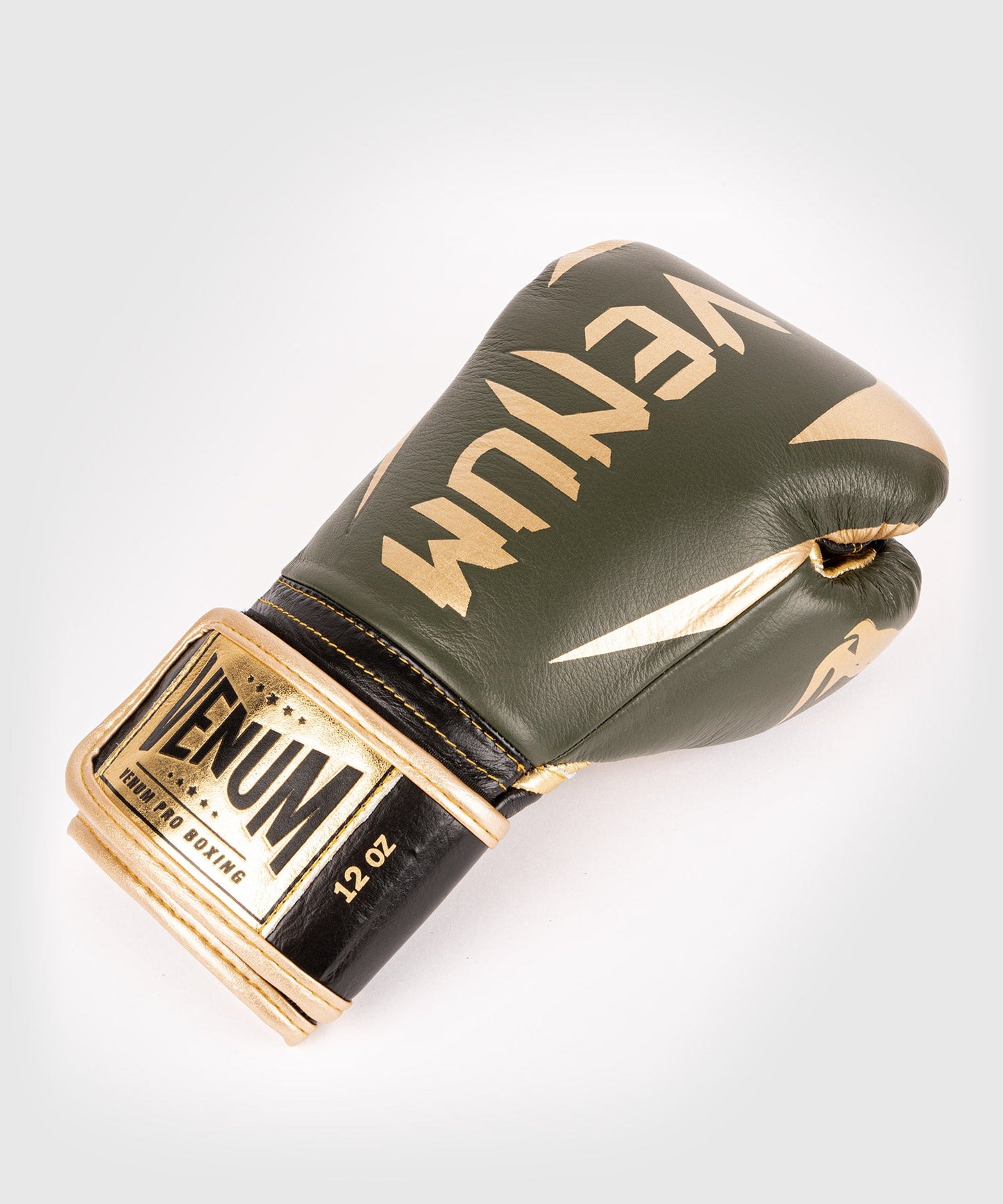 Venum Hammer professionelle Boxhandschuhe - Klettverschluss - Khaki/Gold