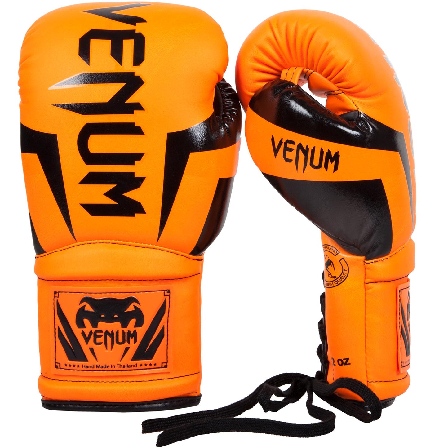 Venum Elite Boxhandschuhe mit Schnürsenkeln - Neo Orange