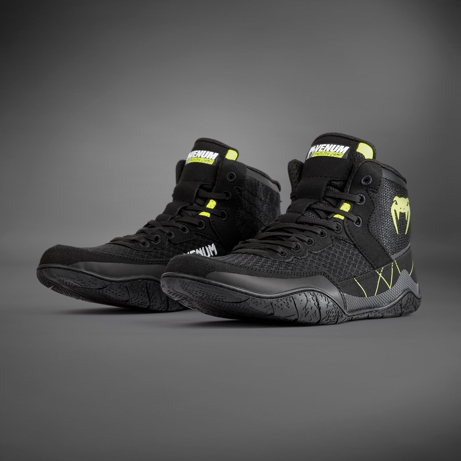 Venum Training Camp 4.0 Elite Wrestling Schuhe - Schwarz/Neon Grün