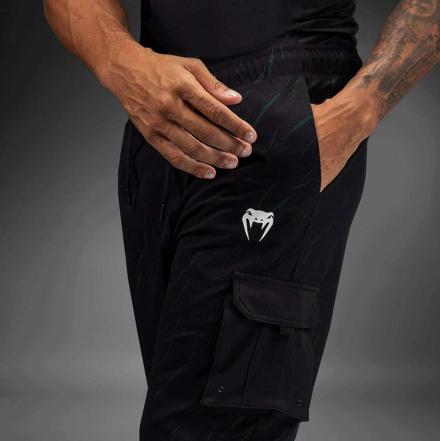 Venum Trooper Herren Trainingshose - Schwarz/Waldgrün
