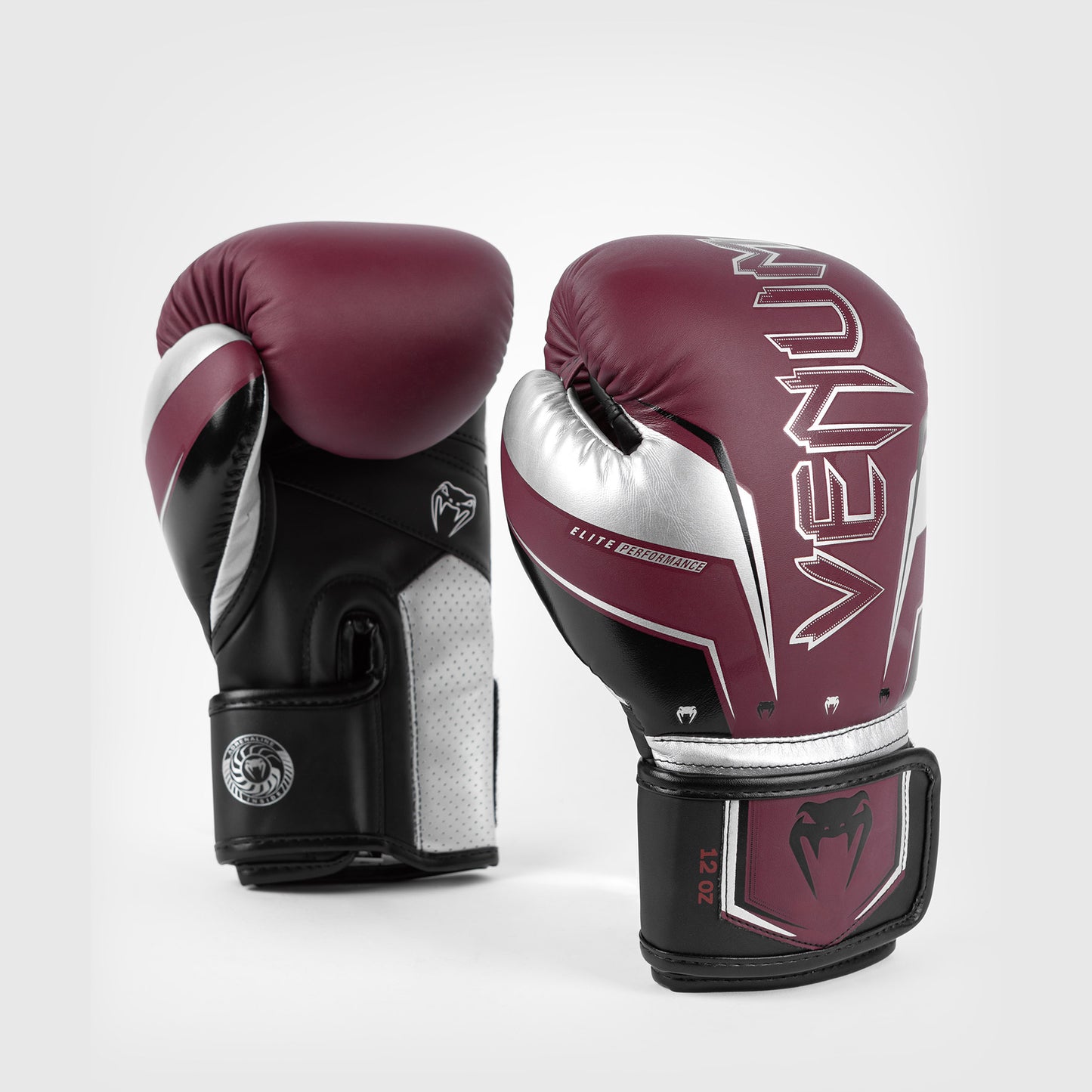 Venum Elite Evo Boxhandschuhe - Burgund/Silber