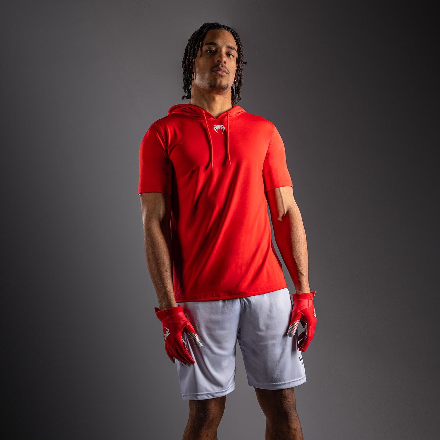 Venum Elite Kurzarm Dry-Tech Kapuzenpullover - Rot