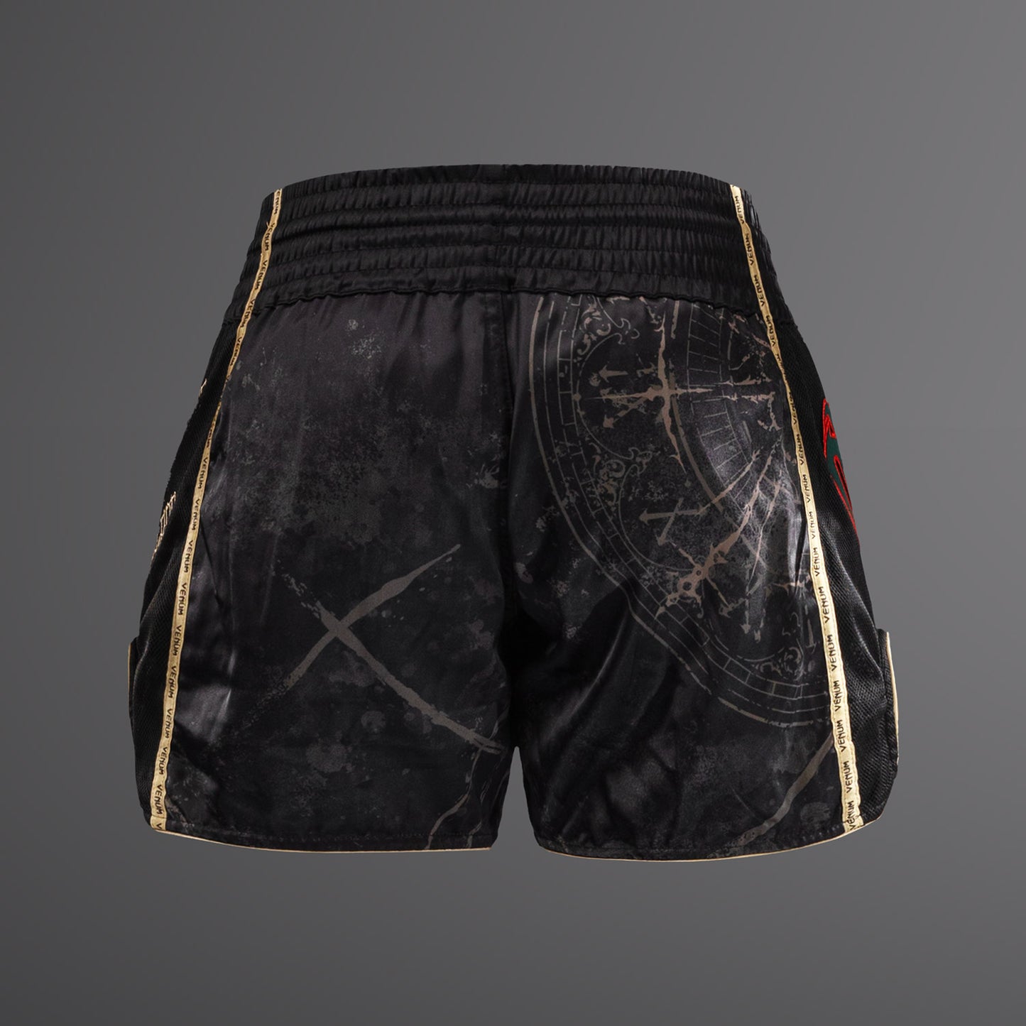 Venum Santa Muerte 5.0 Muay Thai Shorts - Tiefes Schwarz/Gold