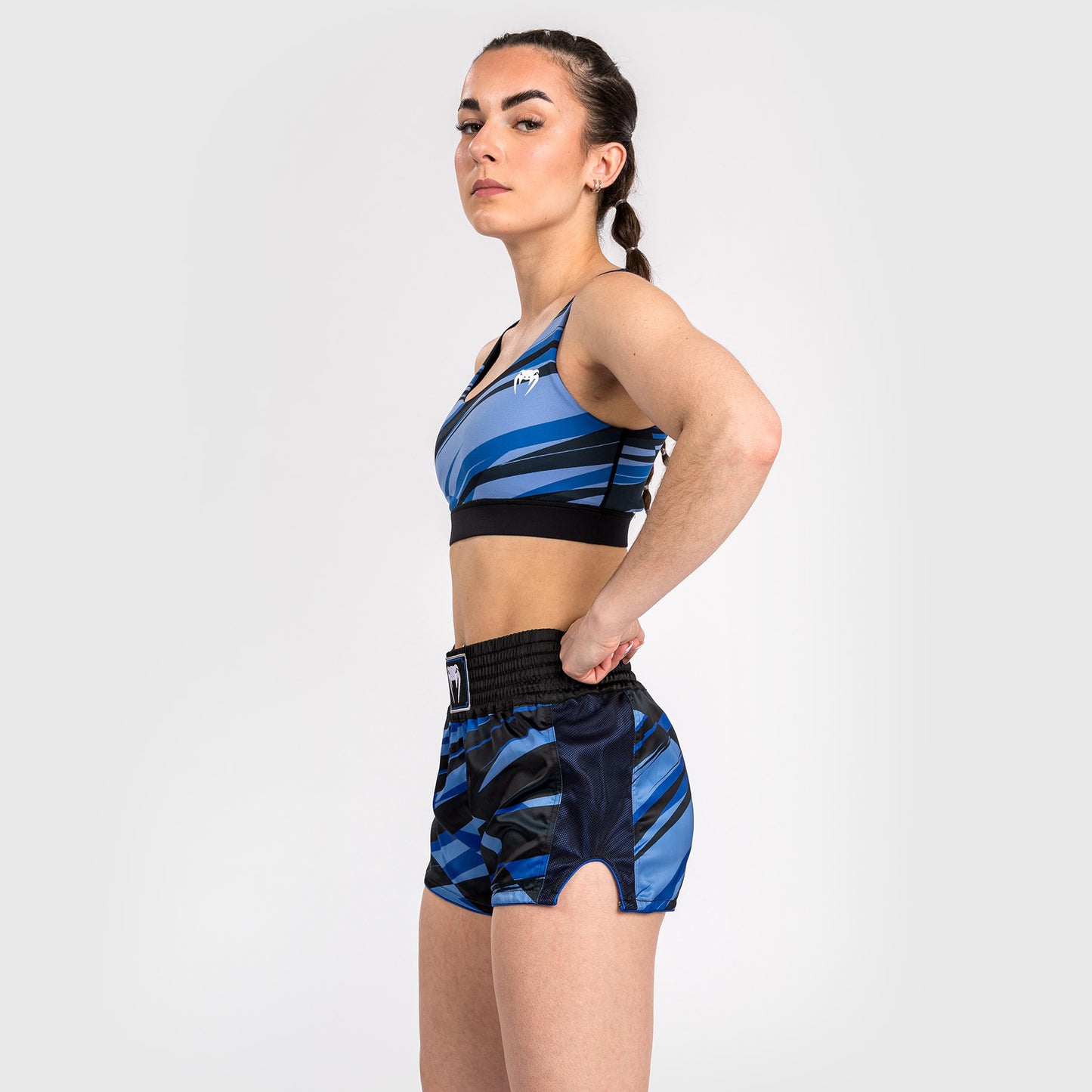 Venum Abyss Frauen Muay Thai Shorts - Schattenblau