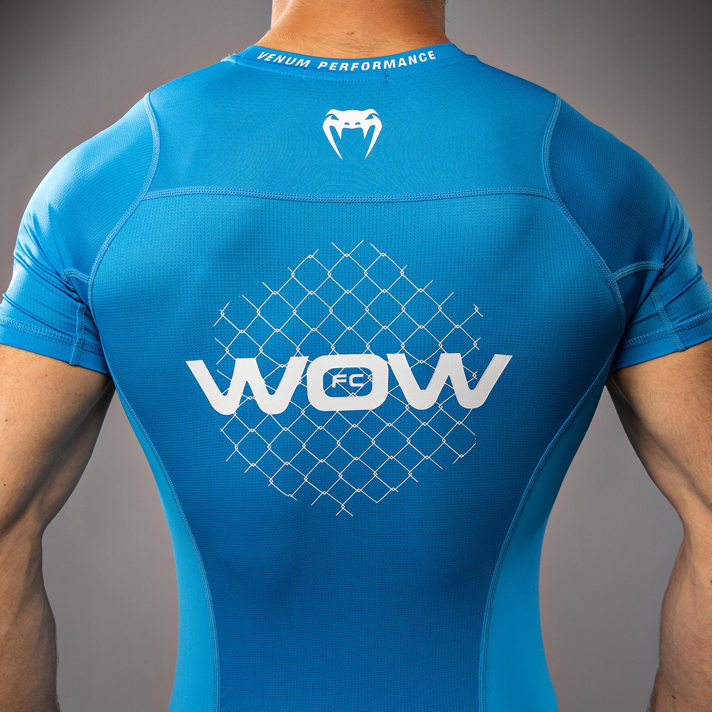 Venum x WOW FC Kurzarm Rashguard - Pacific Blue