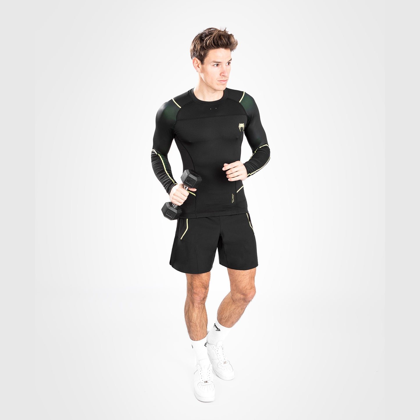 Venum Fusion 2.0  Herren Rashguard - lange Ärmel - schwarz/gelb