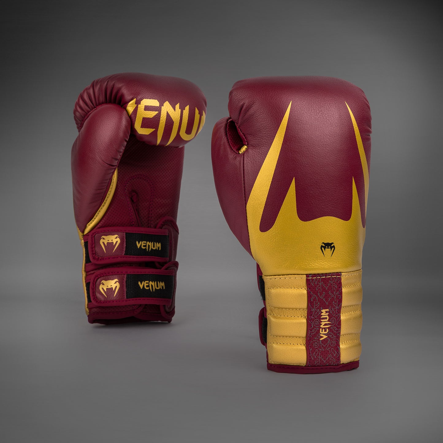 Venum Reverso Boxhandschuhe - Kirschrot/Gold
