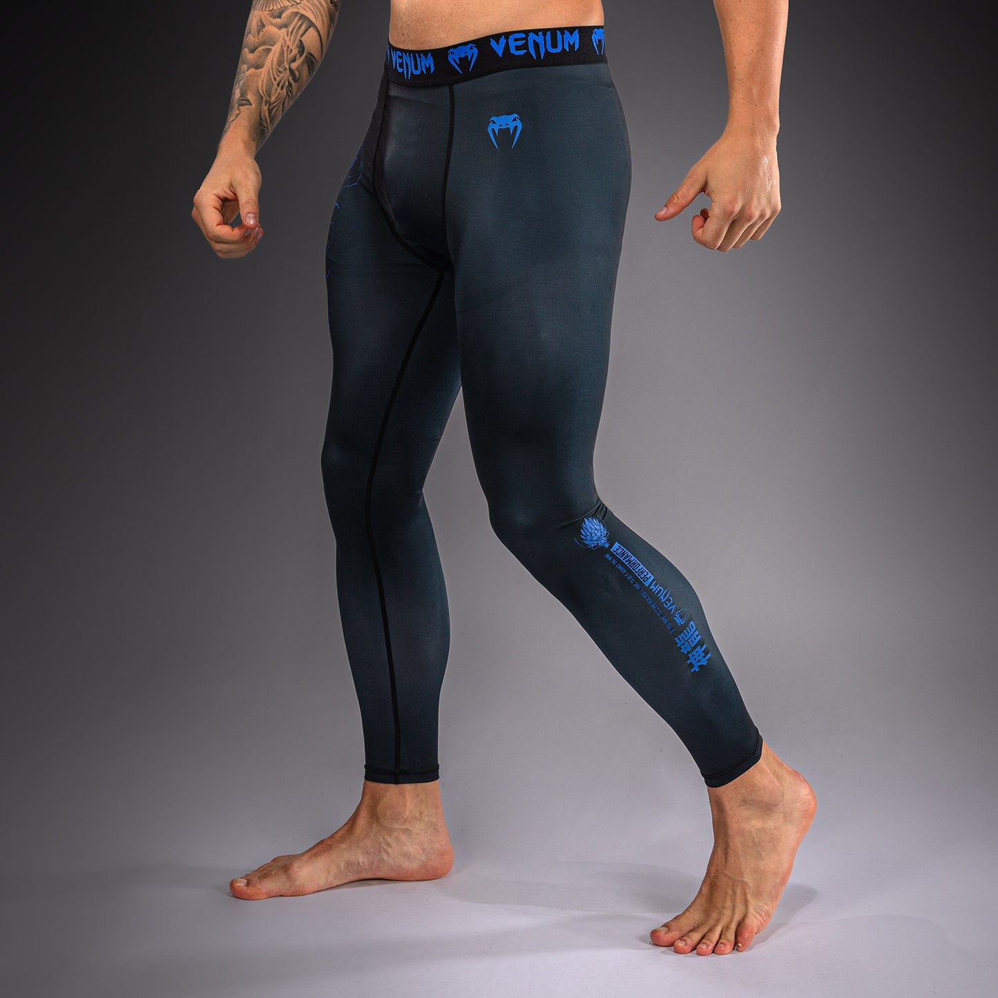 Venum Thunder Dragon Spats – Schwarz/Königsblau