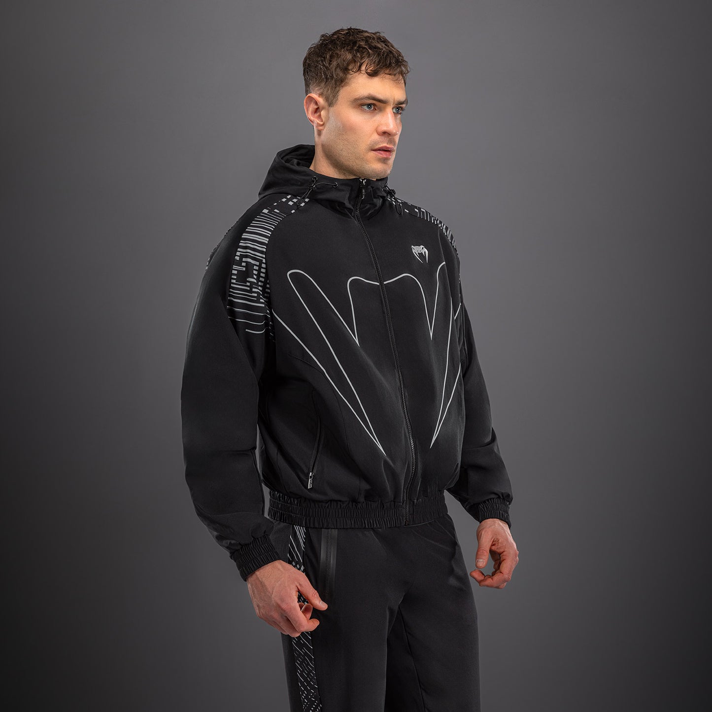Venum Midnight Fury Trainingsjacke – Mitternachtsblau/Grau/Silber