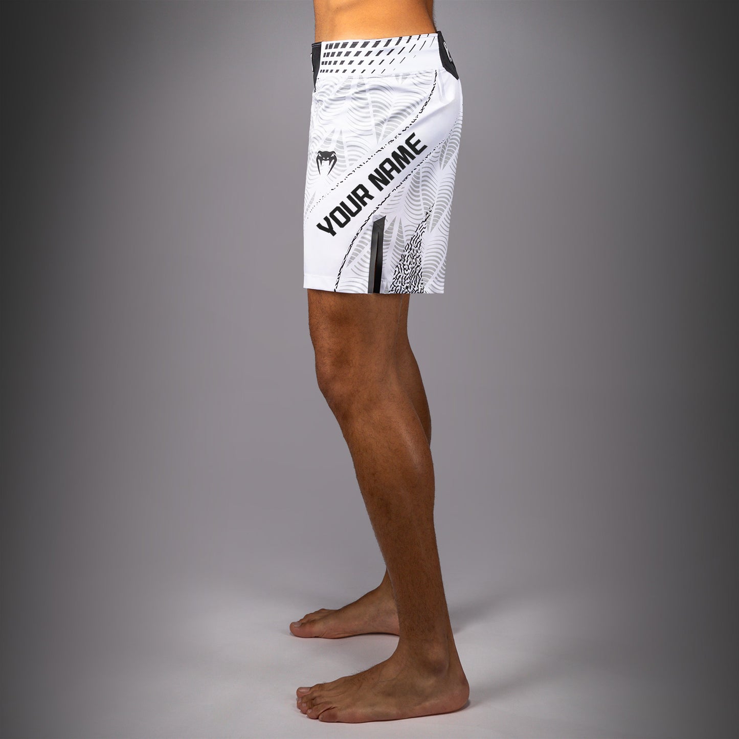UFC Zenith by Venum Authentic Fight Night Kurze Passform Fight Short Herren Personalisiert - Weiß