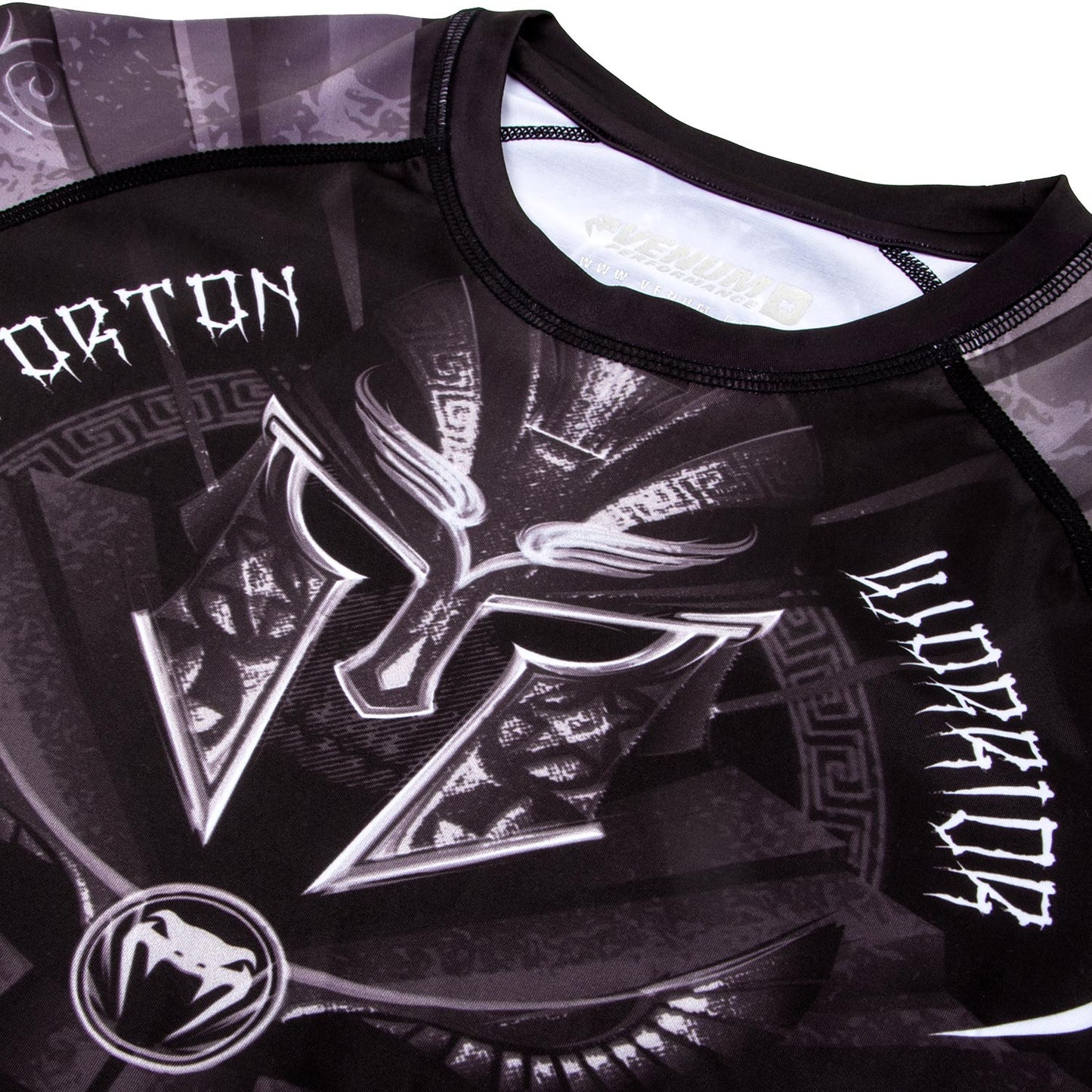 Venum Gladiator 3.0 Rashguard - Schwarz/Weiß - Kurzarm