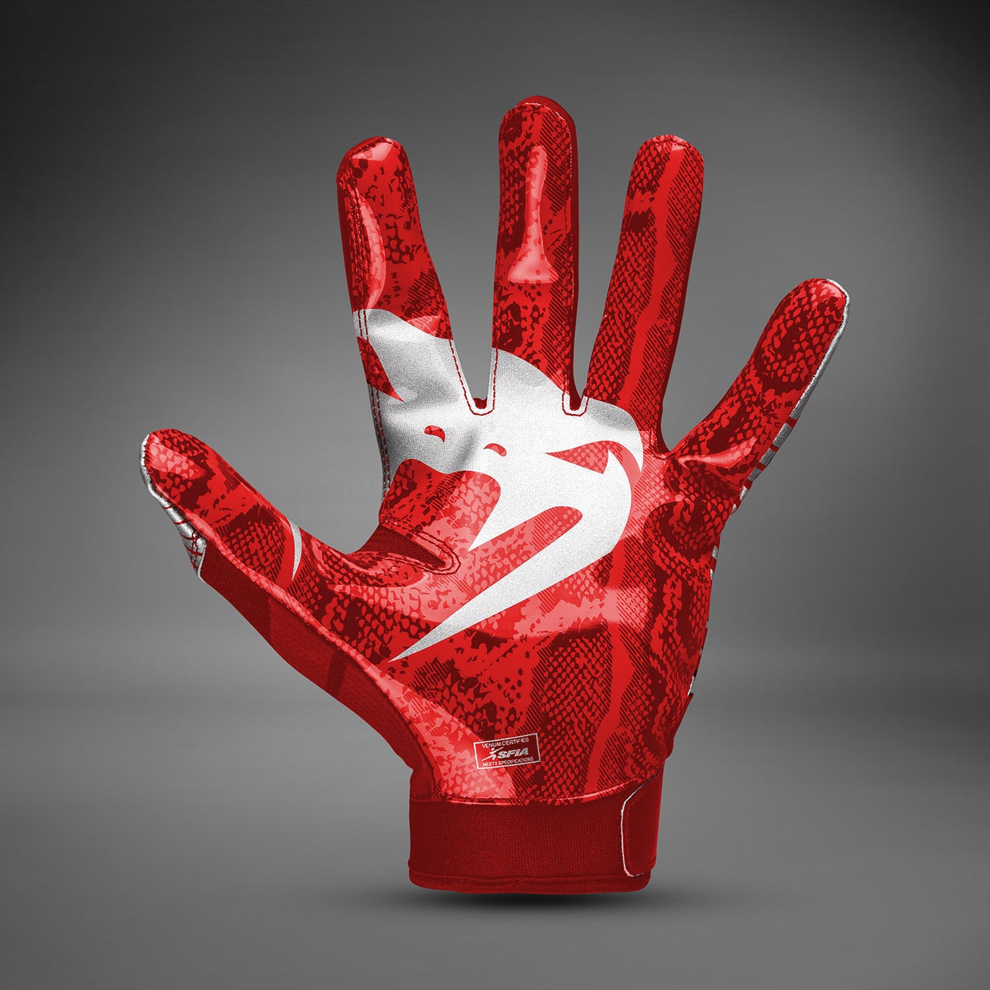 Venum Elite Football Handschuhe - Rot/Silber