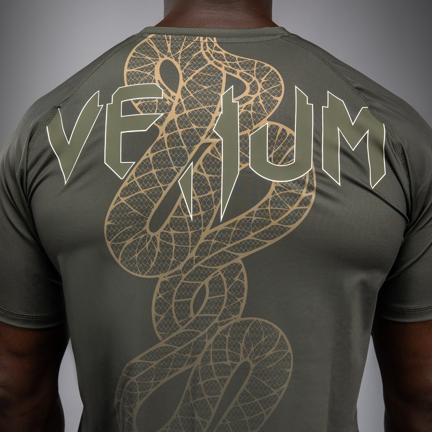 Venum Serpenti Dry Tech T-Shirt – Khaki/Bronze/Ivory