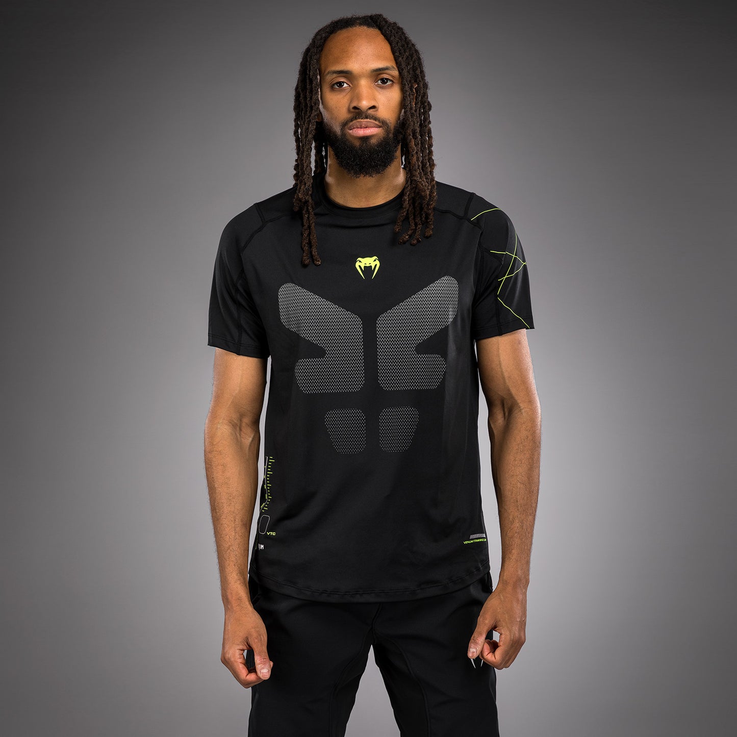 Venum Training Camp 4.0 Dry-Tech T-Shirt - Schwarz/Neongrün