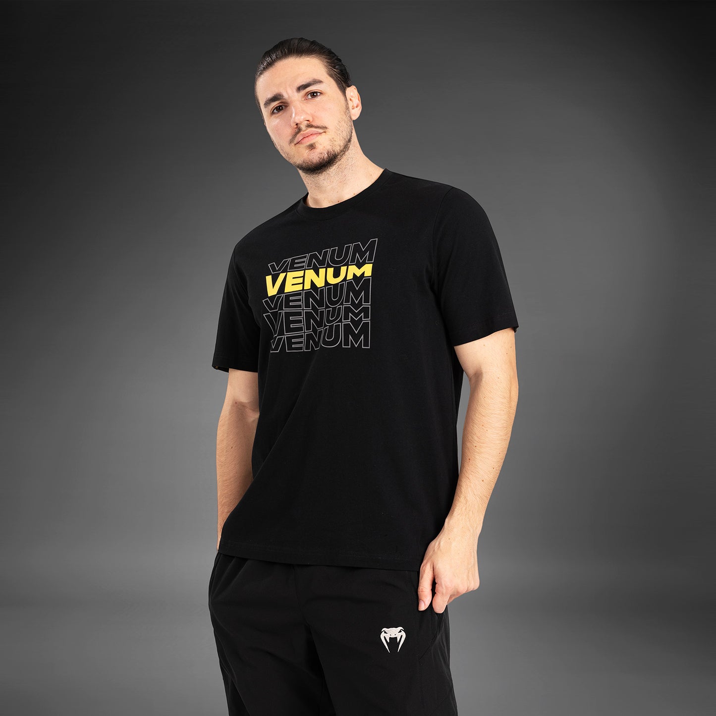 Venum Vertigo Kurzarm-T-Shirt für Männer - Schwarz/Gelb