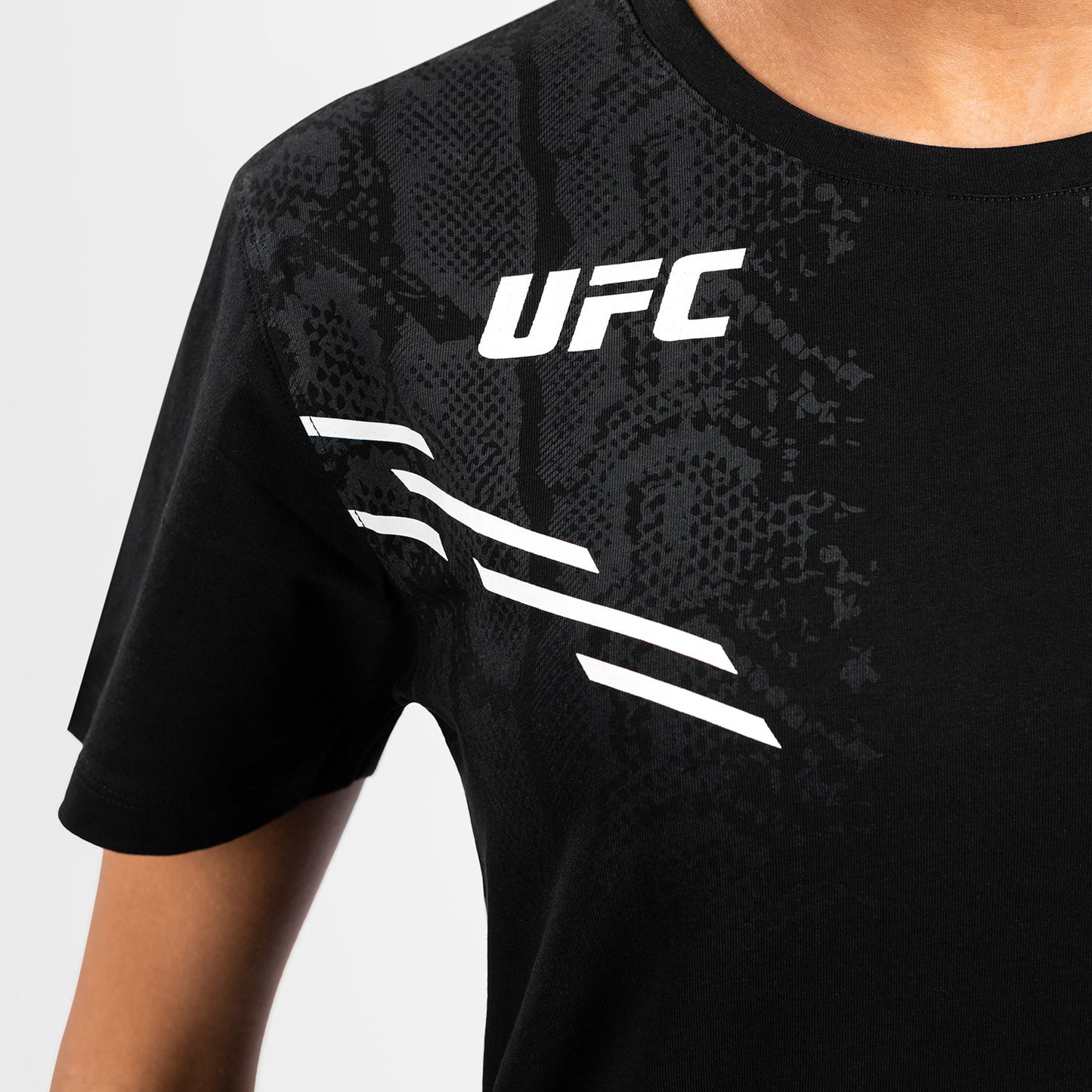 UFC Adrenaline by Venum Replica Kurzärmeliges Damen-T-Shirt - Schwarz