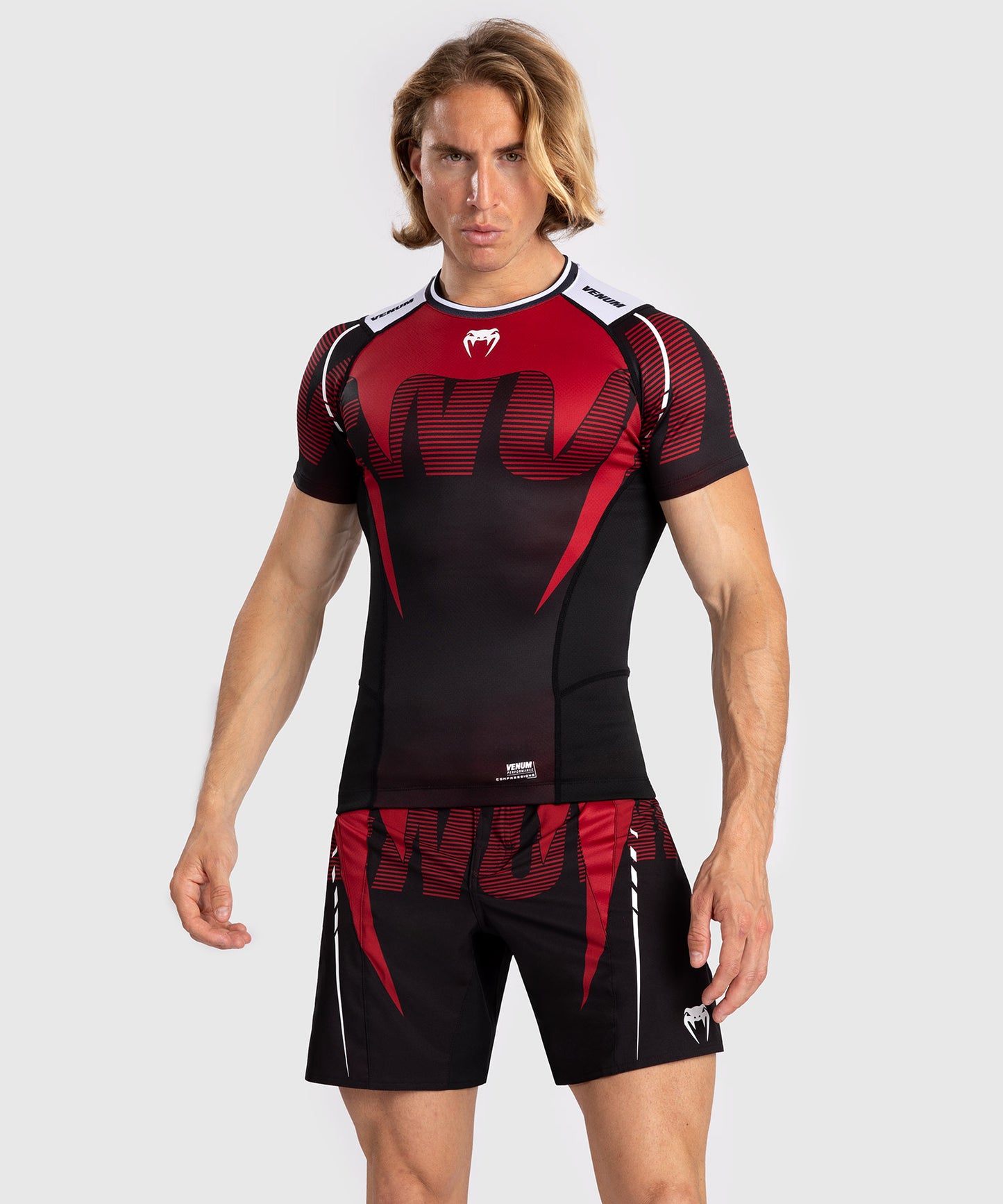 Venum Adrenaline Herren Kurzarm Rashguard - Red