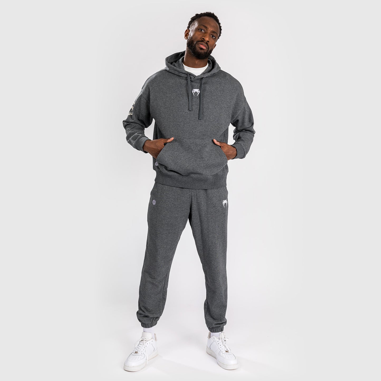 Venum Vortex XL Lite Herren Hoodie - Dunkel Heather Grau
