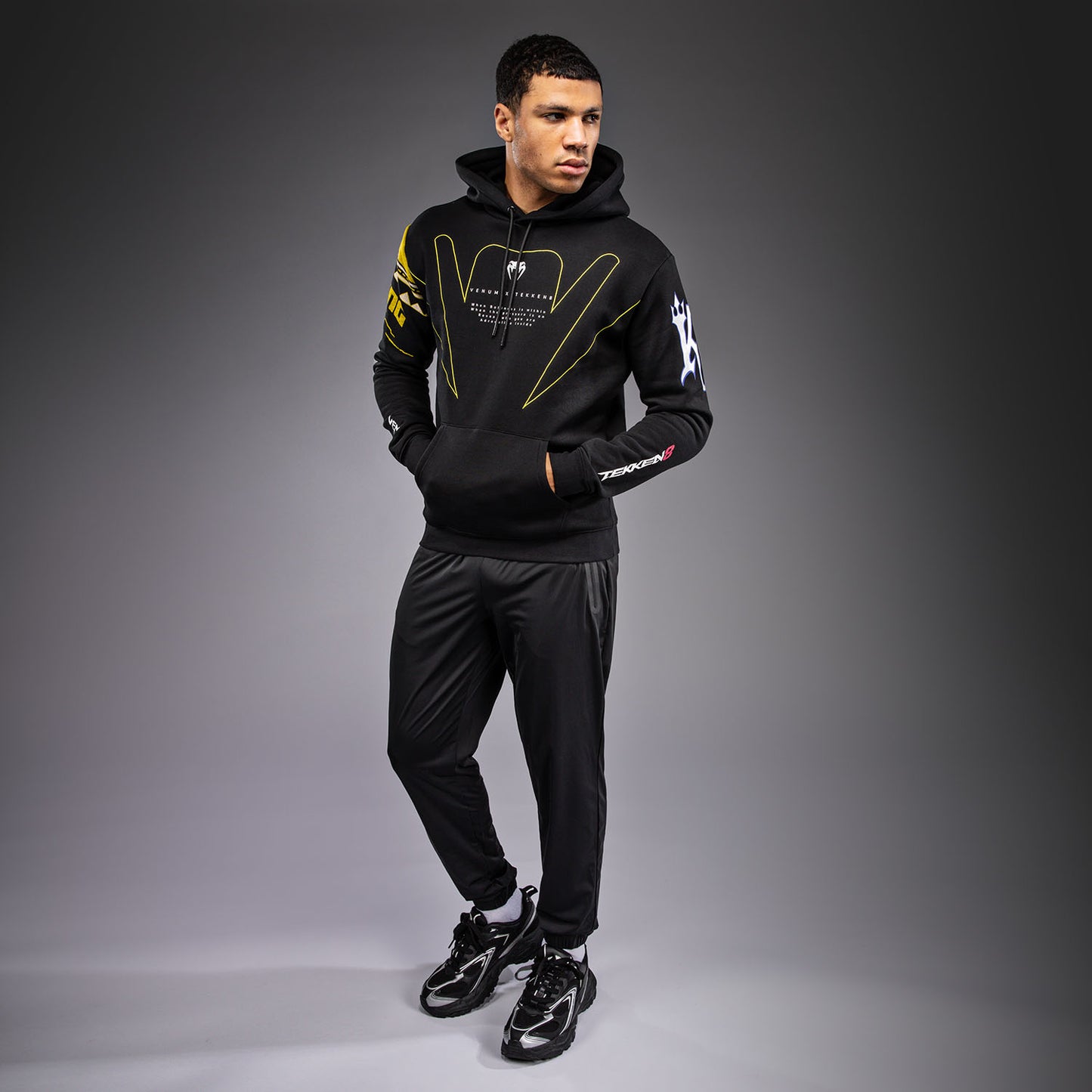 Venum x TEKKEN 8 Kapuzenpullover - King - Schwarz/Gelb