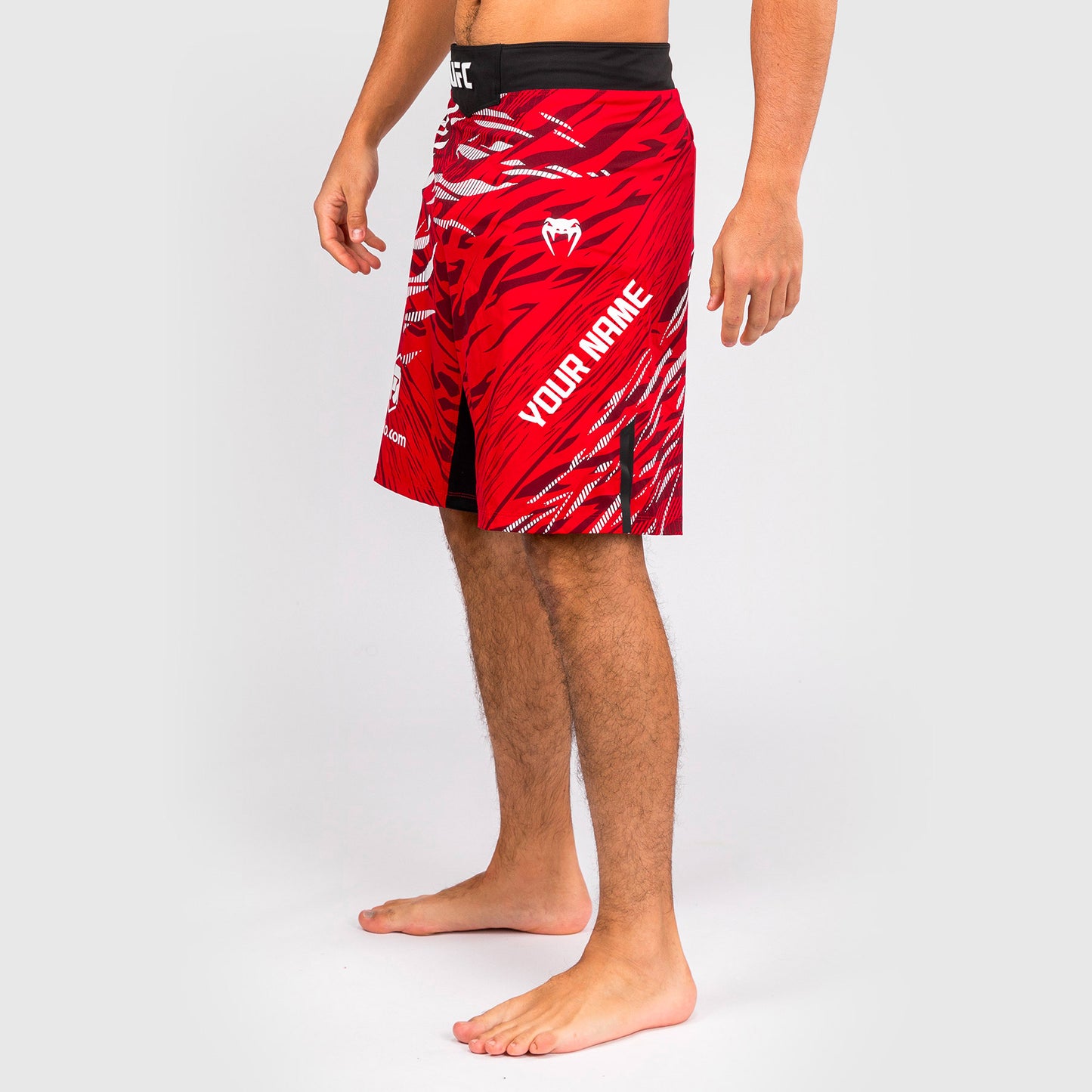 UFC Fusion by Venum Personalized Authentic Fight Night Herren Fight Short - Long Fit - Rot