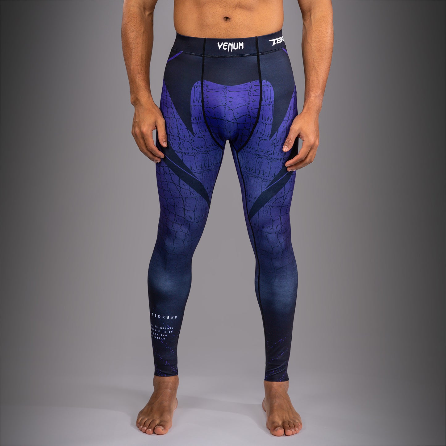 Venum x TEKKEN 8 Spats - Kazuya - Schwarz/Dunkelblau